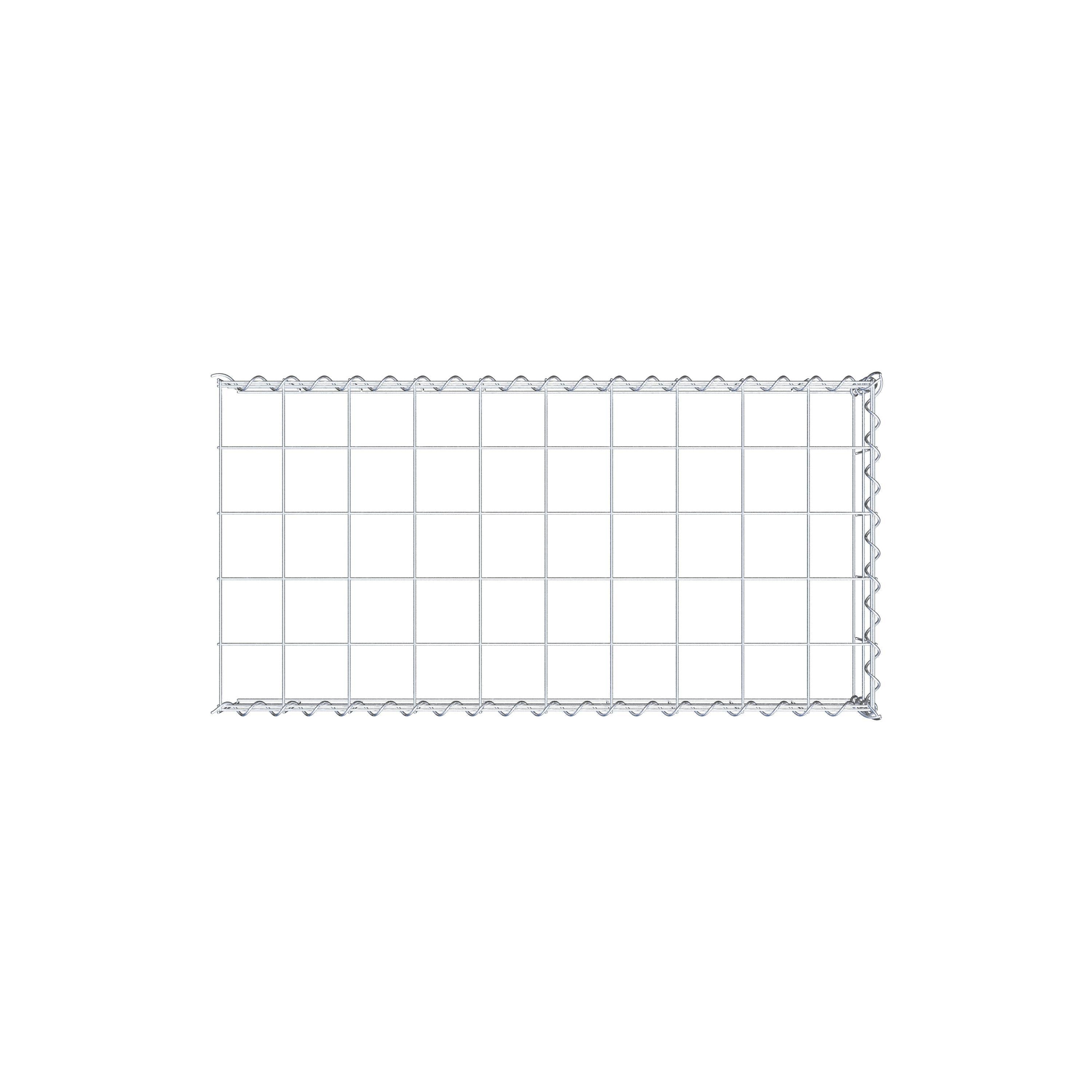 Gavión complementario tipo 4 100 cm x 20 cm x 50 cm (L x A x P), malla 10 cm x 10 cm, espiral
