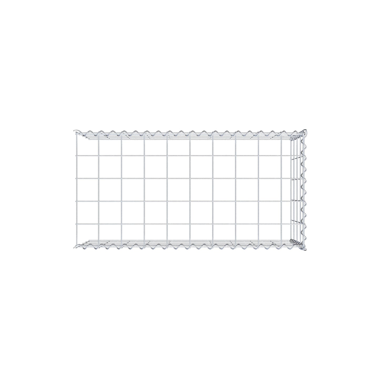 Grown-on gabion type 4 100 cm x 40 cm x 50 cm (L x H x D), mesh size 10 cm x 10 cm, spiral