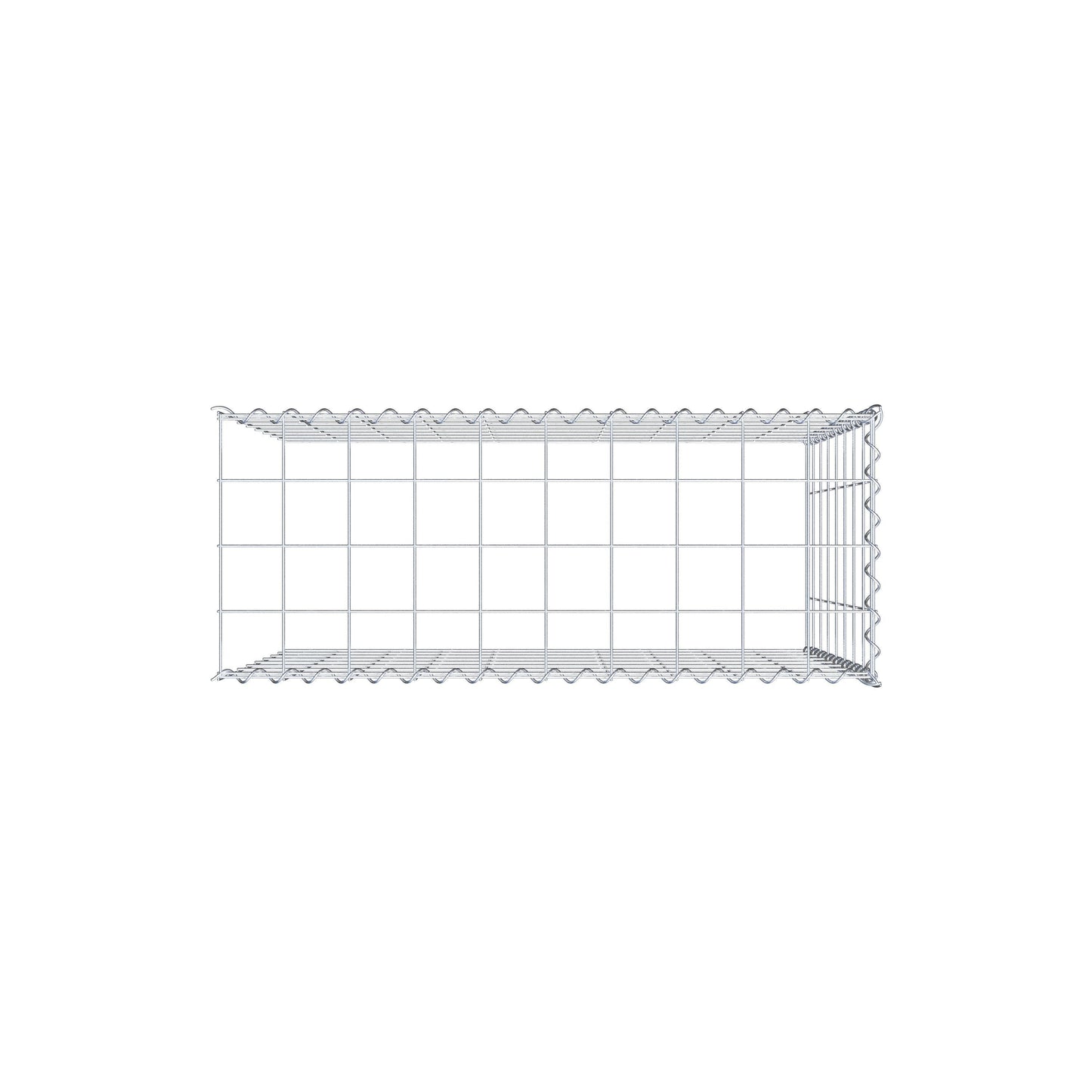 Grown-on gabion type 4 100 cm x 80 cm x 40 cm (L x H x D), mesh size 10 cm x 10 cm, spiral