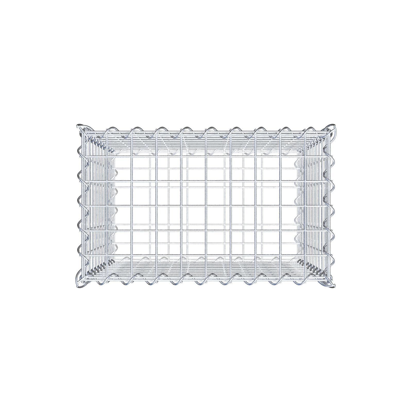 Gabbione 50 cm x 50 cm x 30 cm (L x H x P), maglia 5 cm x 5 cm, spirale