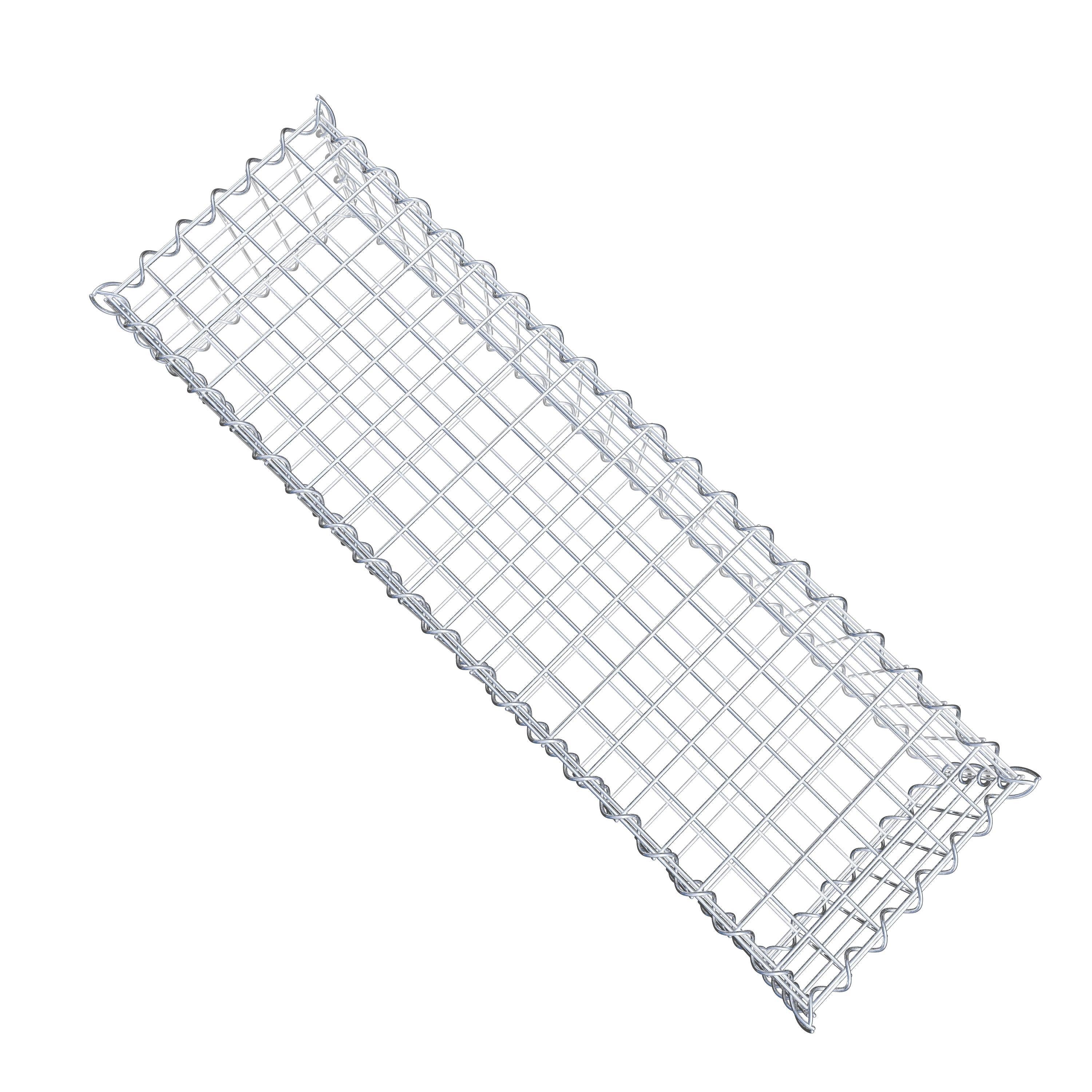Schanskorf 100 cm x 20 cm x 30 cm (L x H x D), maaswijdte 5 cm x 5 cm, spiraalvormig