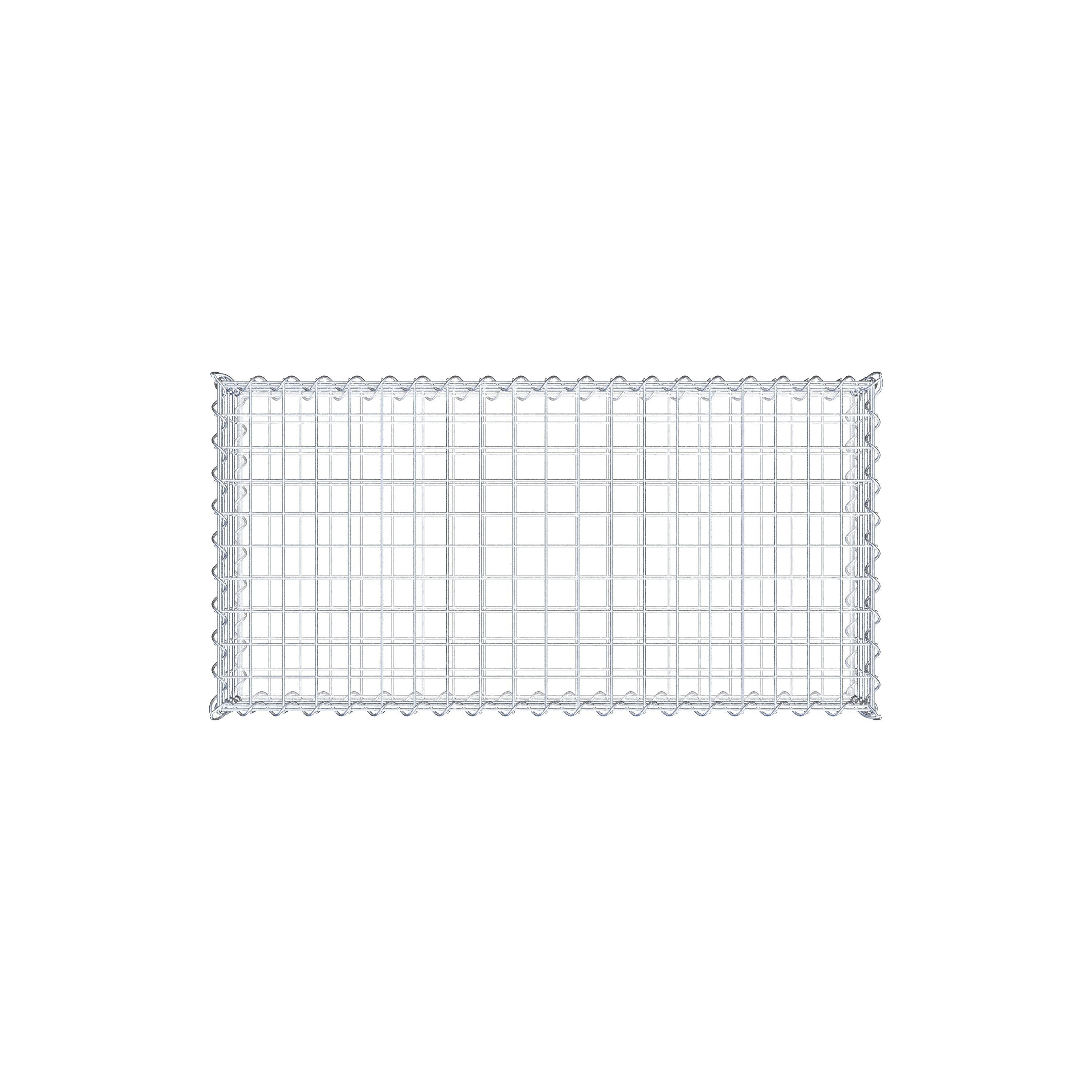 Gabion 100 cm x 20 cm x 50 cm (L x H x D), maskestørrelse 5 cm x 5 cm, spiral
