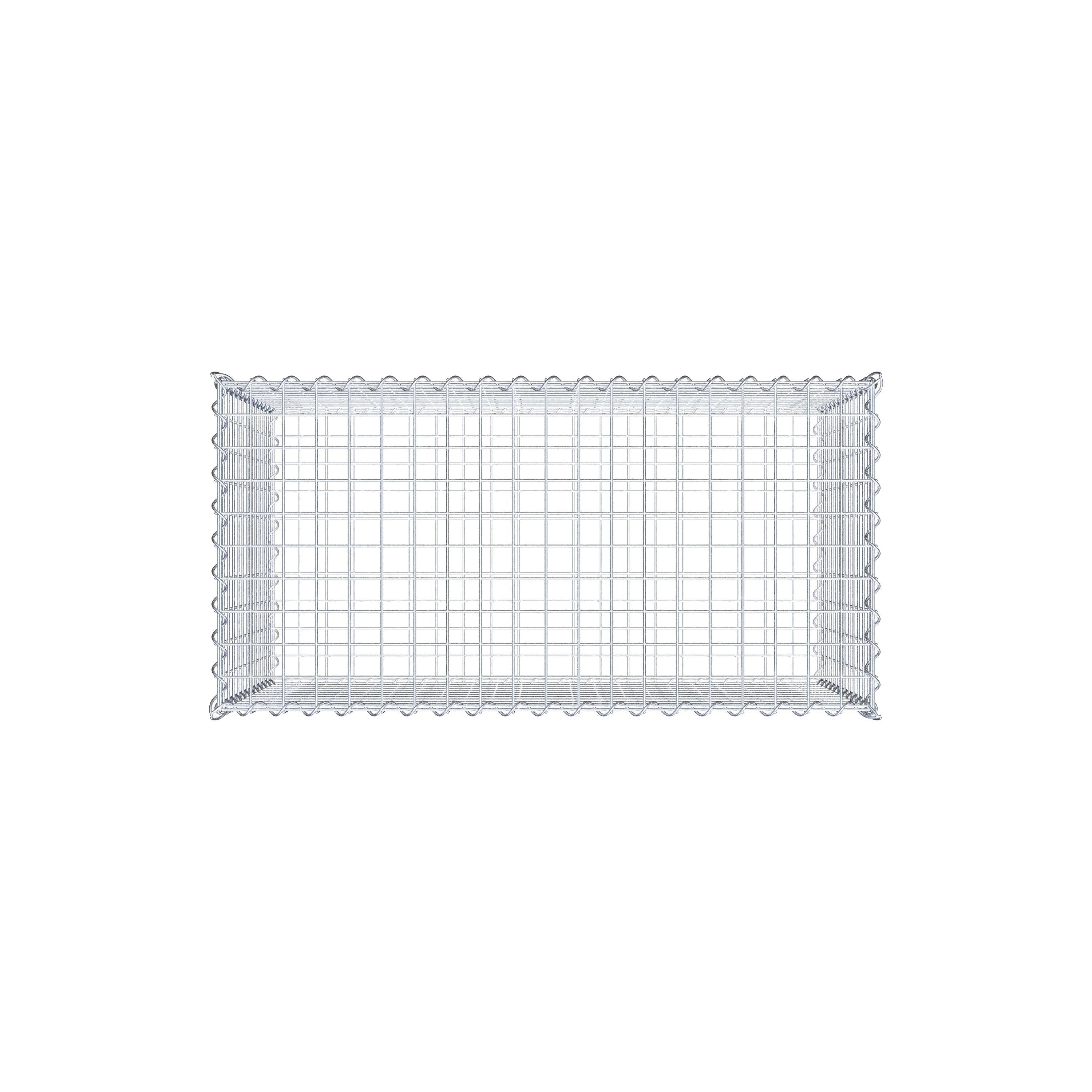Gabião 100 cm x 60 cm x 50 cm (C x A x P), malhagem 5 cm x 5 cm, espiral