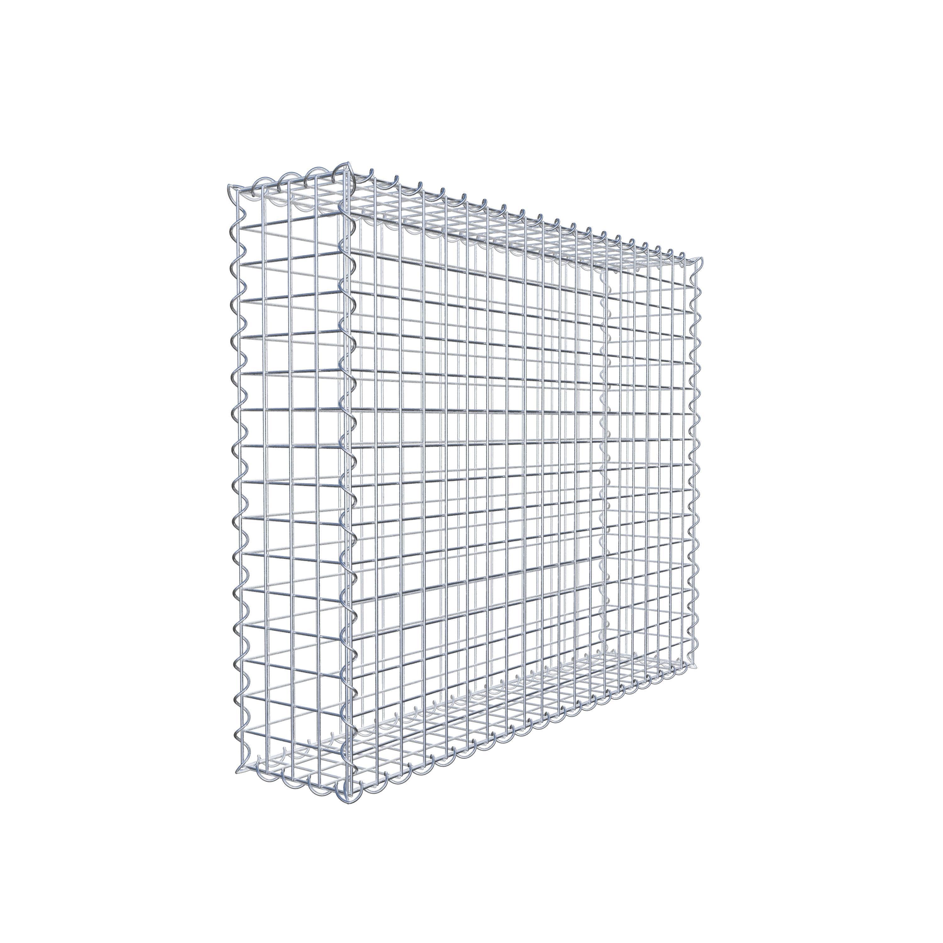 Gabion 100 cm x 80 cm x 20 cm (L x H x D), mesh size 5 cm x 5 cm, spiral