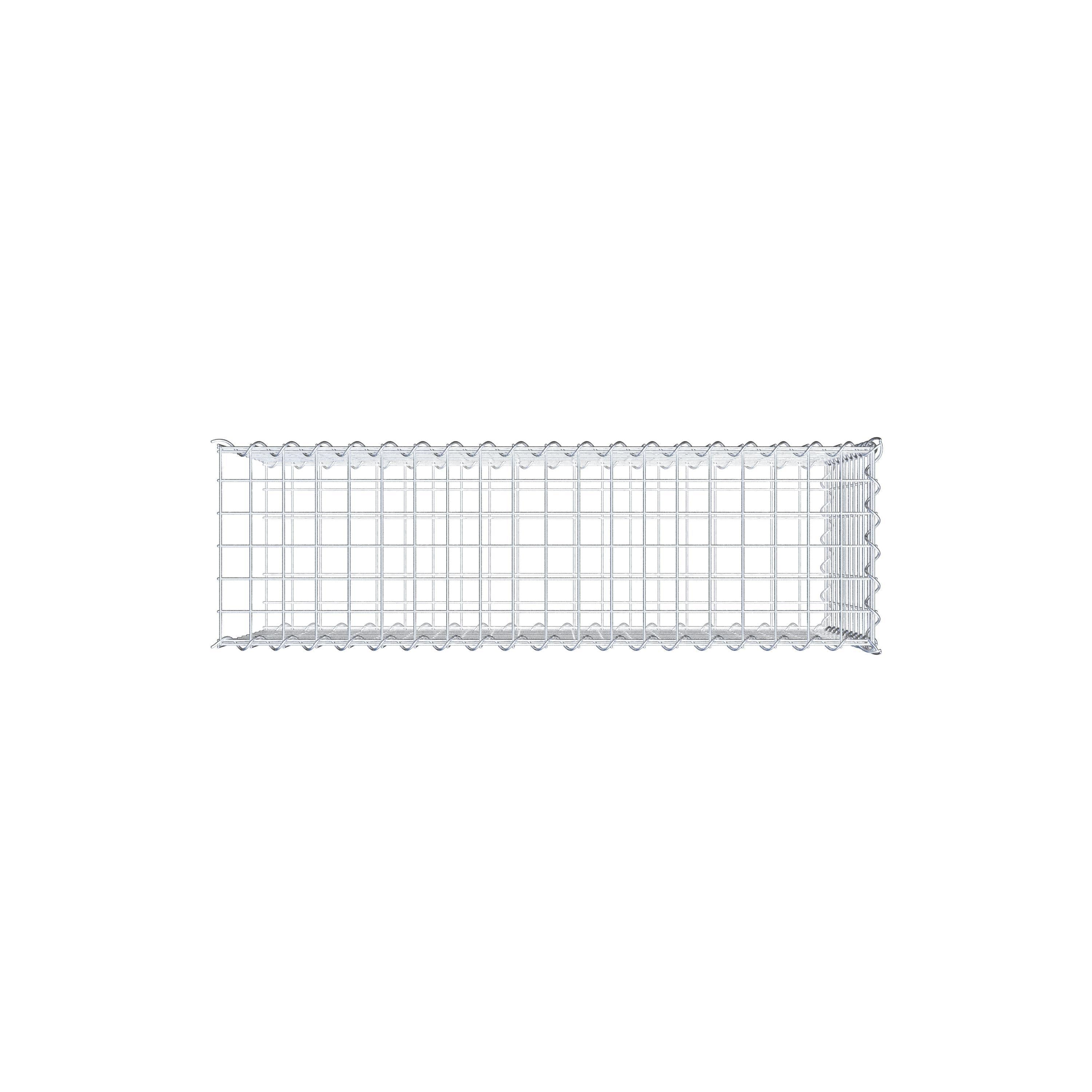 Gavión adulto tipo 2 100 cm x 50 cm x 30 cm (largo x alto x profundidad), tamaño de malla 5 cm x 5 cm, espiral