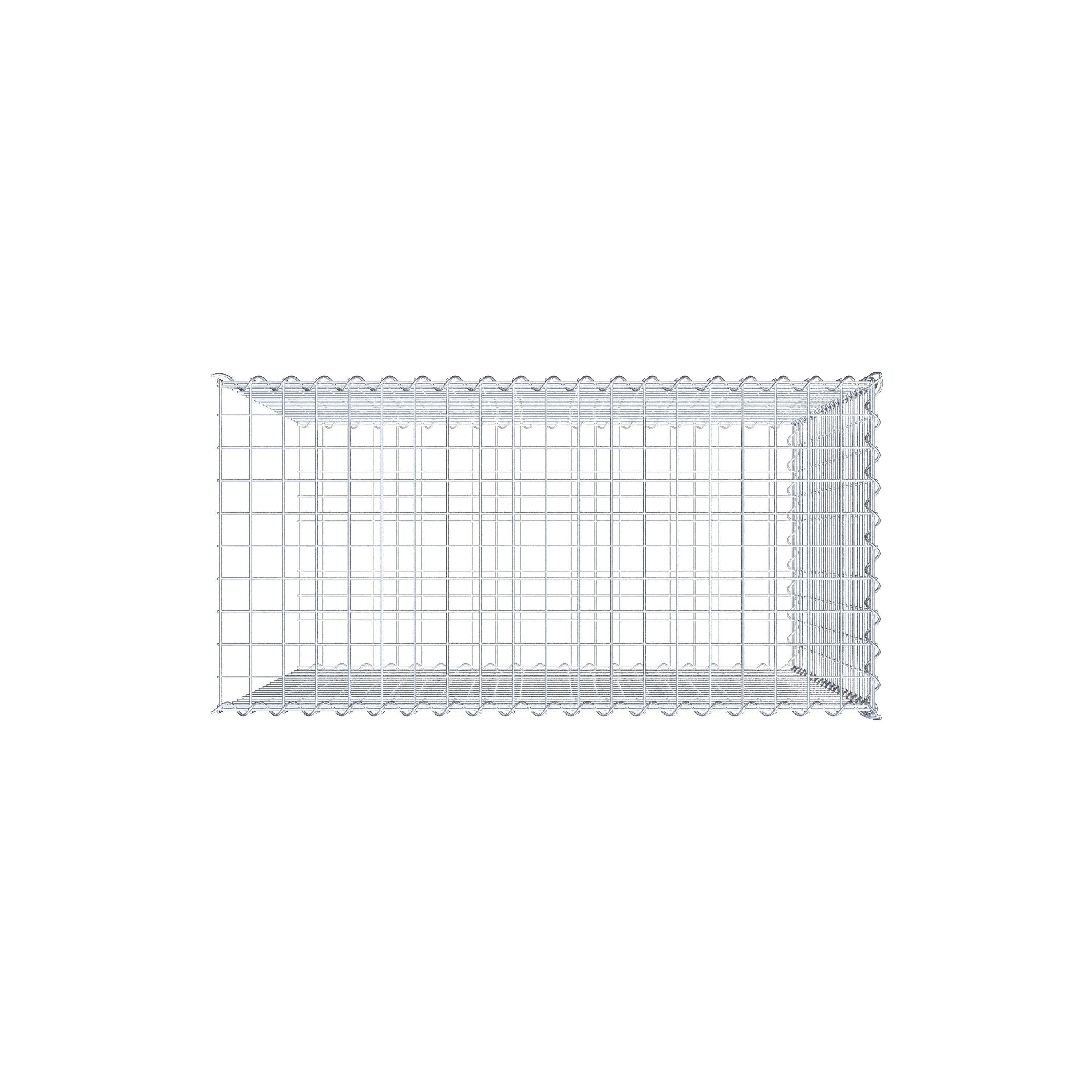 Gavión complementario tipo 2 100 cm x 100 cm x 50 cm (L x A x P), malla 5 cm x 5 cm, espiral