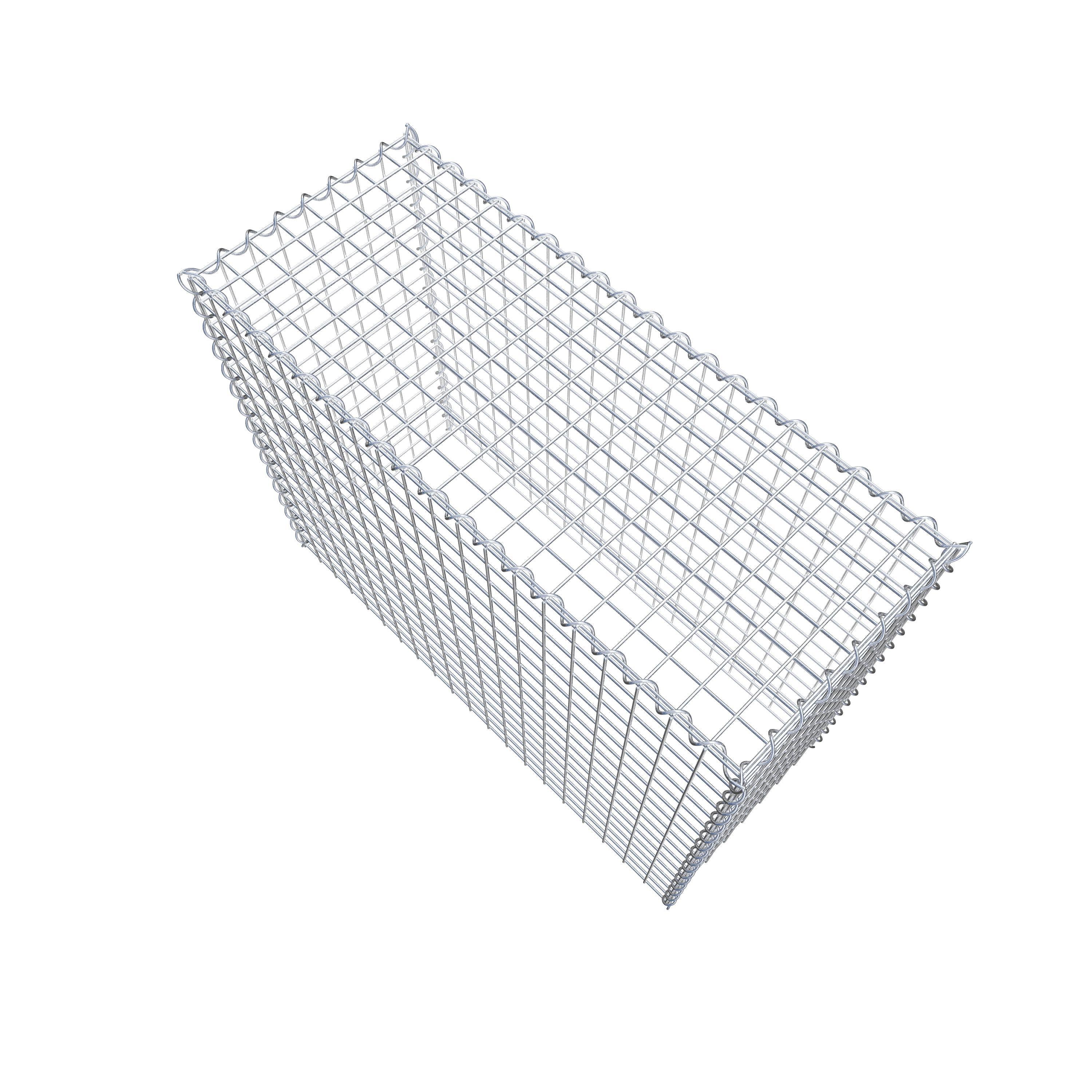 Gabião Tipo 3 100 cm x 80 cm x 40 cm (C x A x P), malhagem 5 cm x 5 cm, espiral