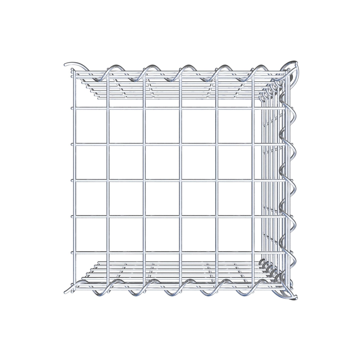 Gavión adulto tipo 4 30 cm x 30 cm x 30 cm (largo x alto x profundidad), tamaño de malla 5 cm x 5 cm, espiral