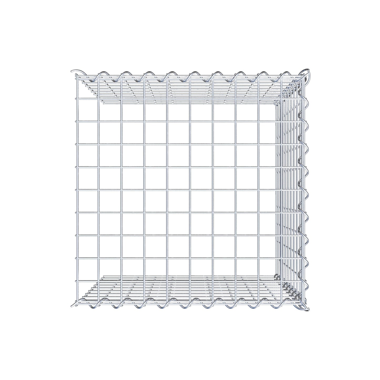 Gavión adulto tipo 4 50 cm x 50 cm x 50 cm (largo x alto x profundidad), tamaño de malla 5 cm x 5 cm, espiral