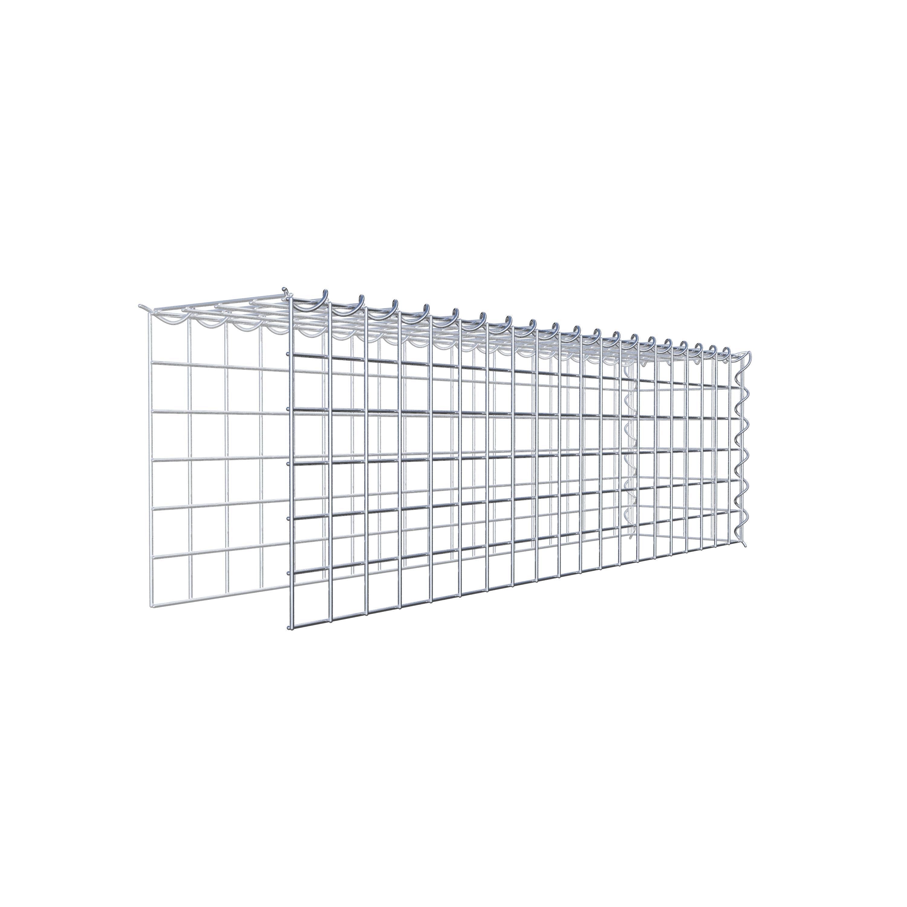 Gabion rapporté type 4 100 cm x 30 cm x 20 cm (L x H x P), mailles 5 cm x 5 cm, spirale