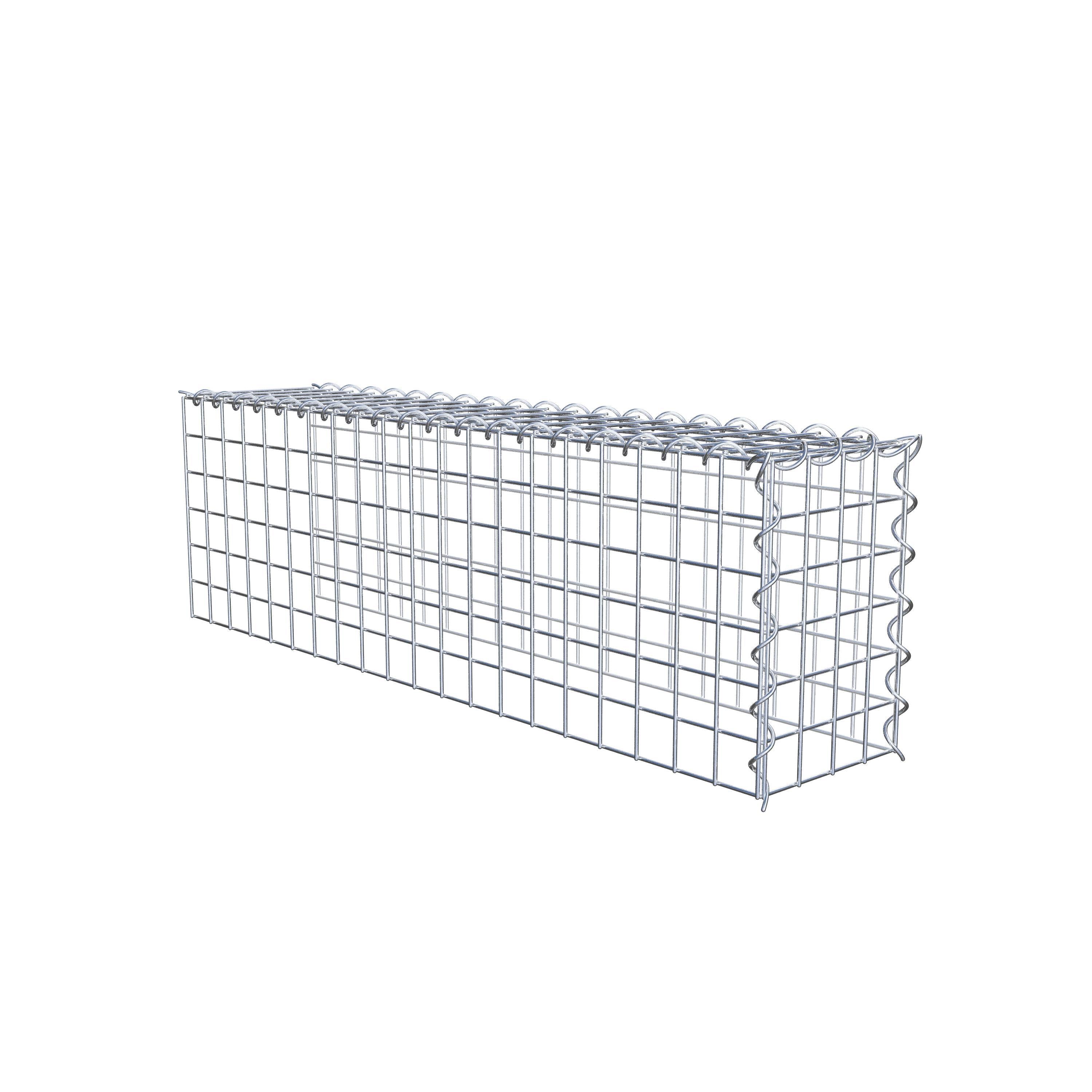Gabion rapporté type 4 100 cm x 30 cm x 20 cm (L x H x P), mailles 5 cm x 5 cm, spirale