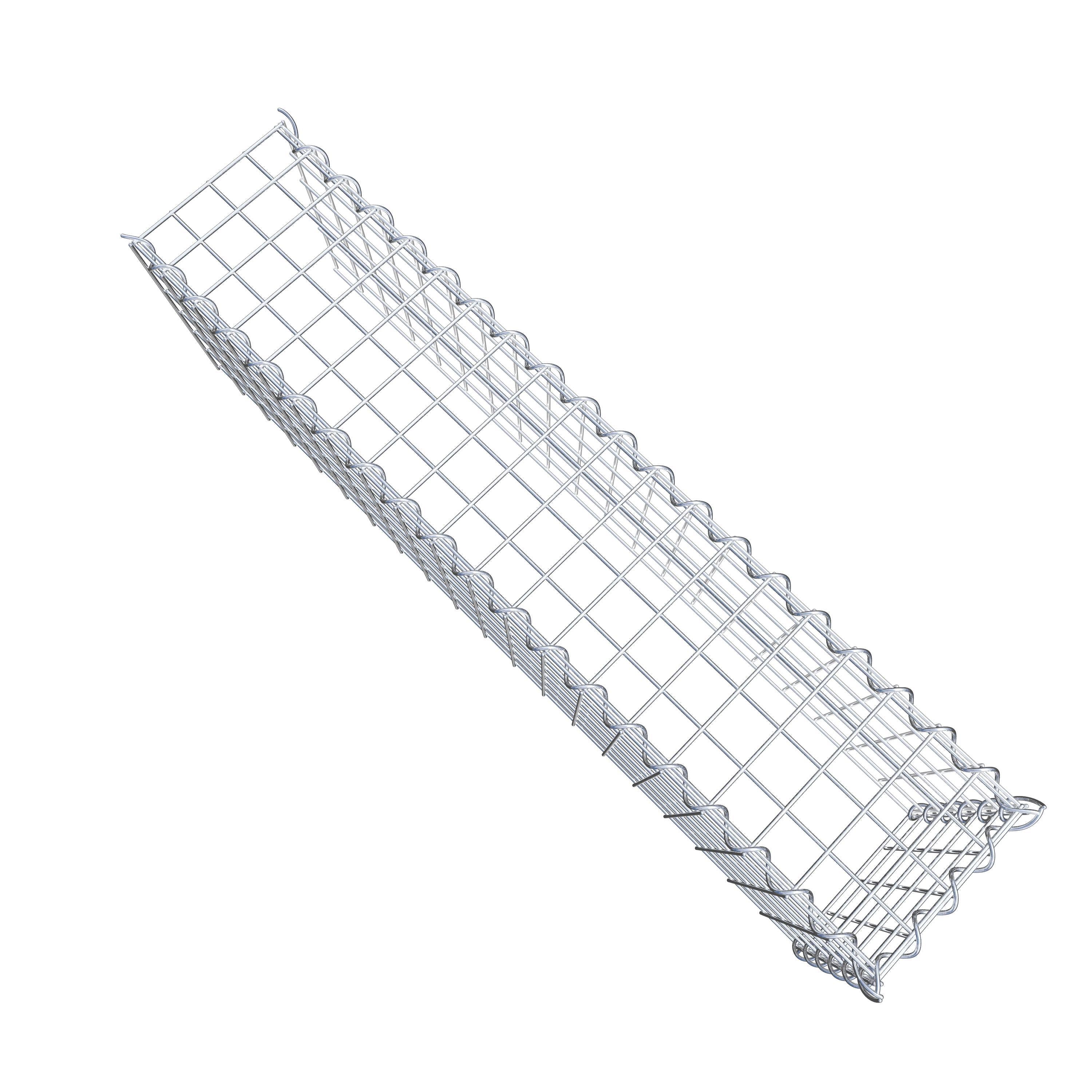 Gabion rapporté type 4 100 cm x 30 cm x 20 cm (L x H x P), mailles 5 cm x 5 cm, spirale
