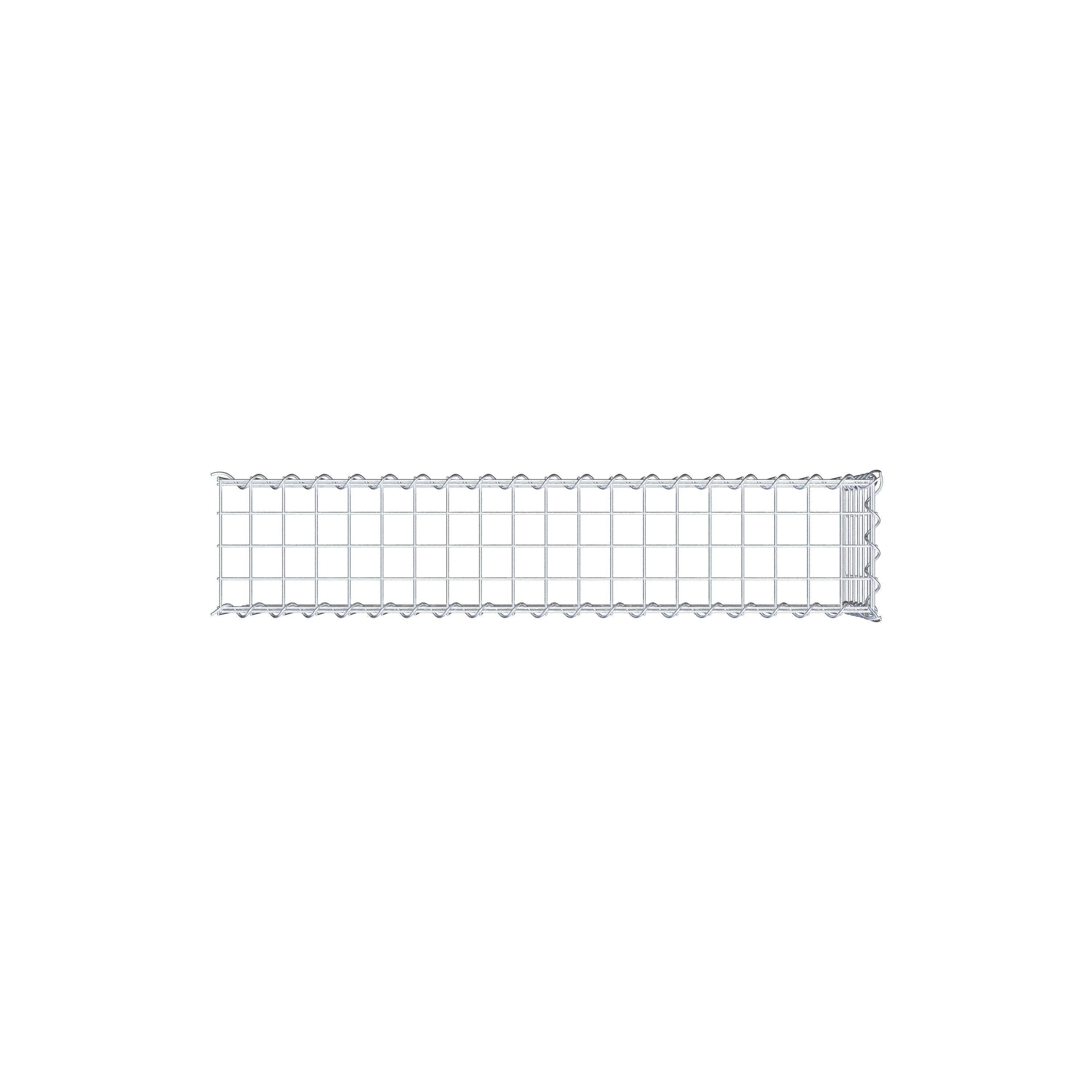 Gabion rapporté type 4 100 cm x 30 cm x 20 cm (L x H x P), mailles 5 cm x 5 cm, spirale