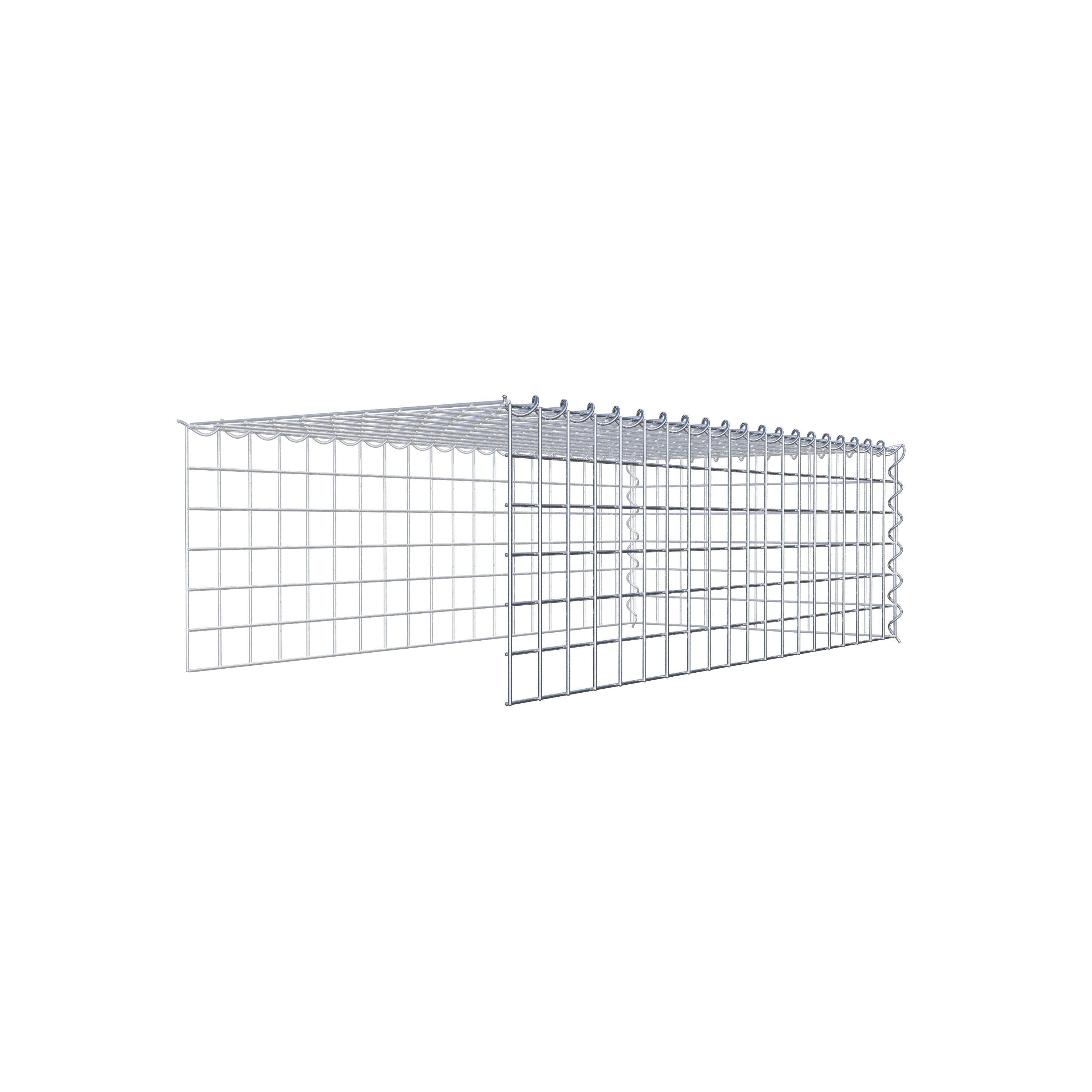 Gavión complementario tipo 4 100 cm x 30 cm x 50 cm (L x A x P), malla 5 cm x 5 cm, espiral