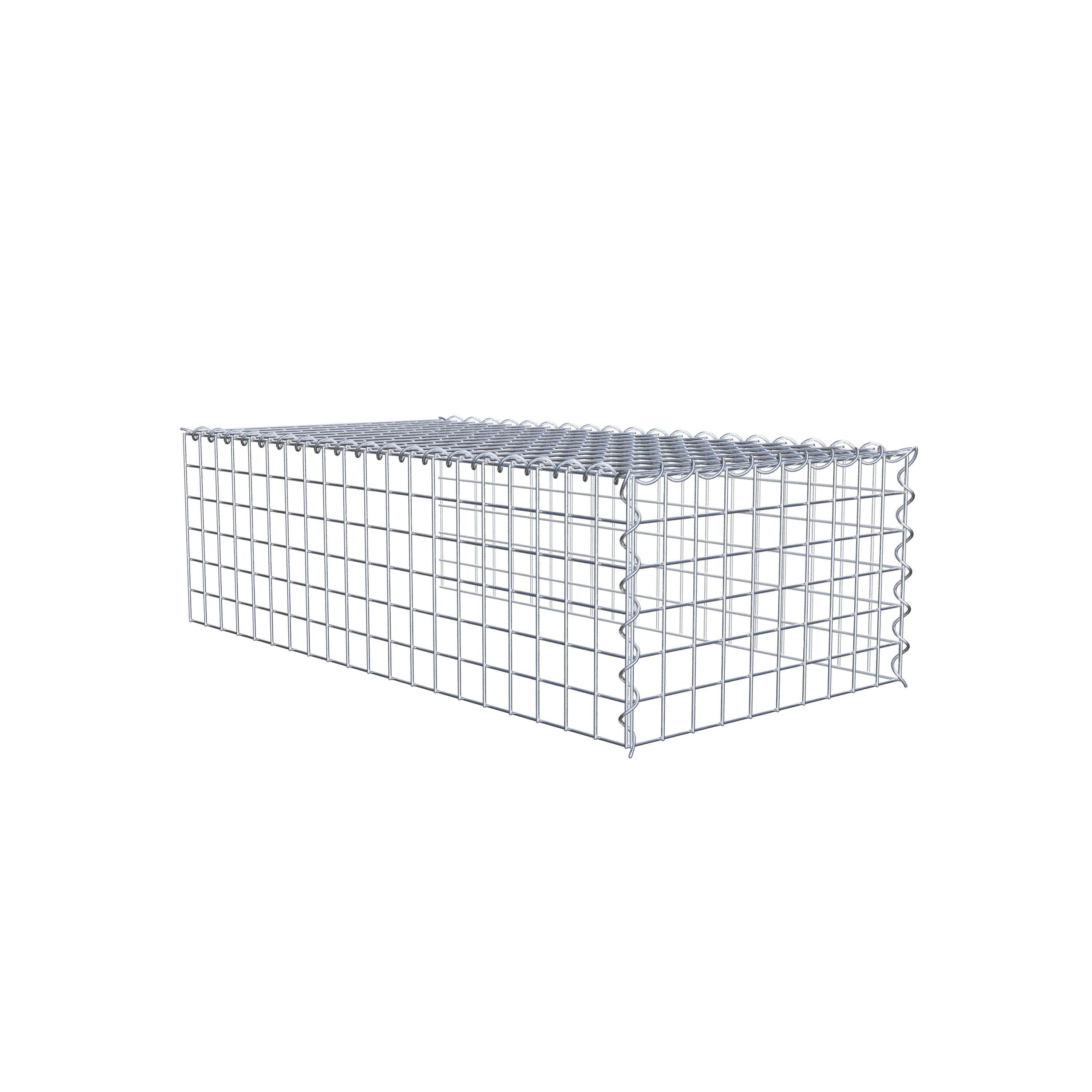 Gavión complementario tipo 4 100 cm x 30 cm x 50 cm (L x A x P), malla 5 cm x 5 cm, espiral