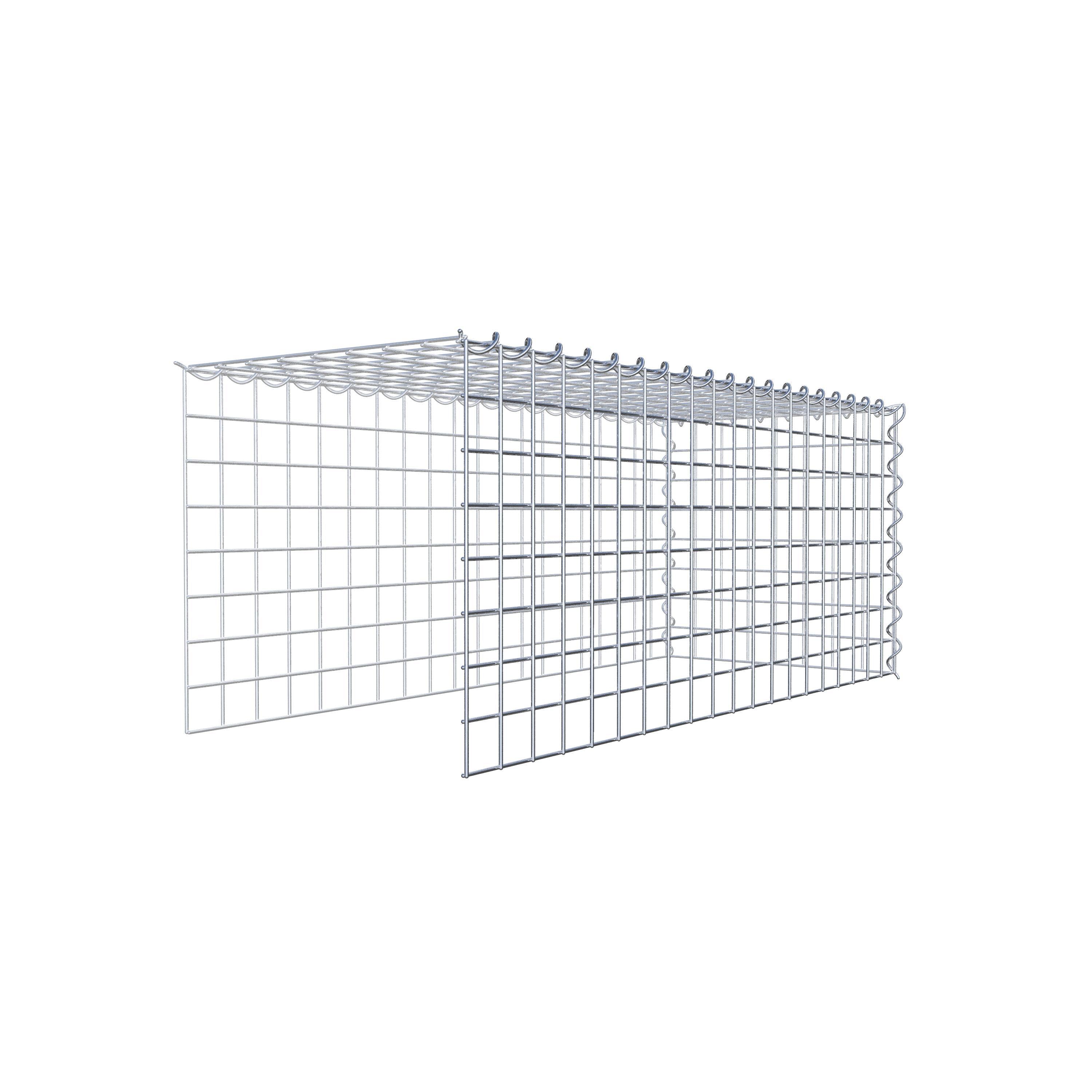 Opvokset gabion type 4 100 cm x 40 cm x 40 cm (L x H x D), maskestørrelse 5 cm x 5 cm, spiral