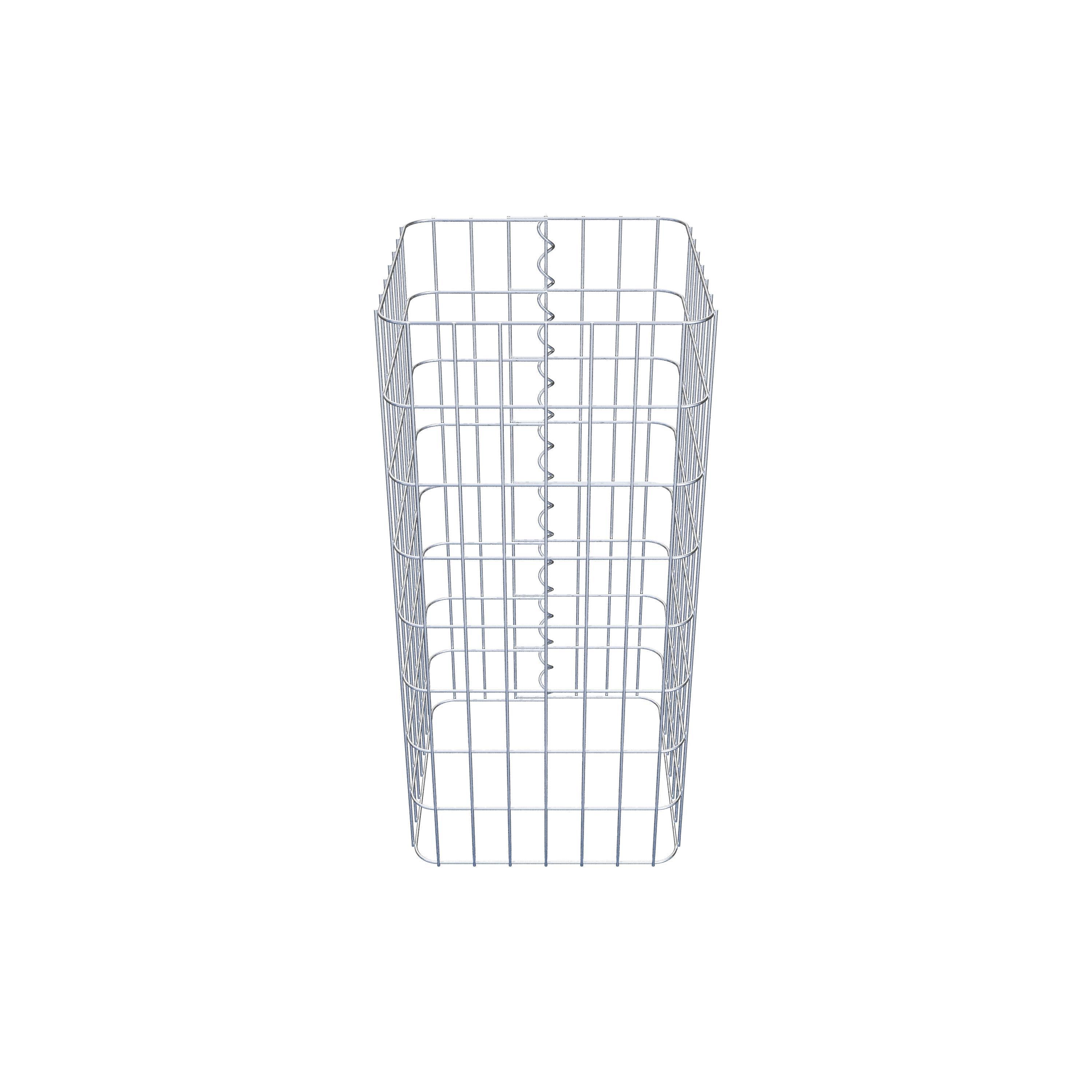 Colonne de gabion carrée 37 cm x 37 cm, 80 cm de hauteur, MW 5 cm x 10 cm