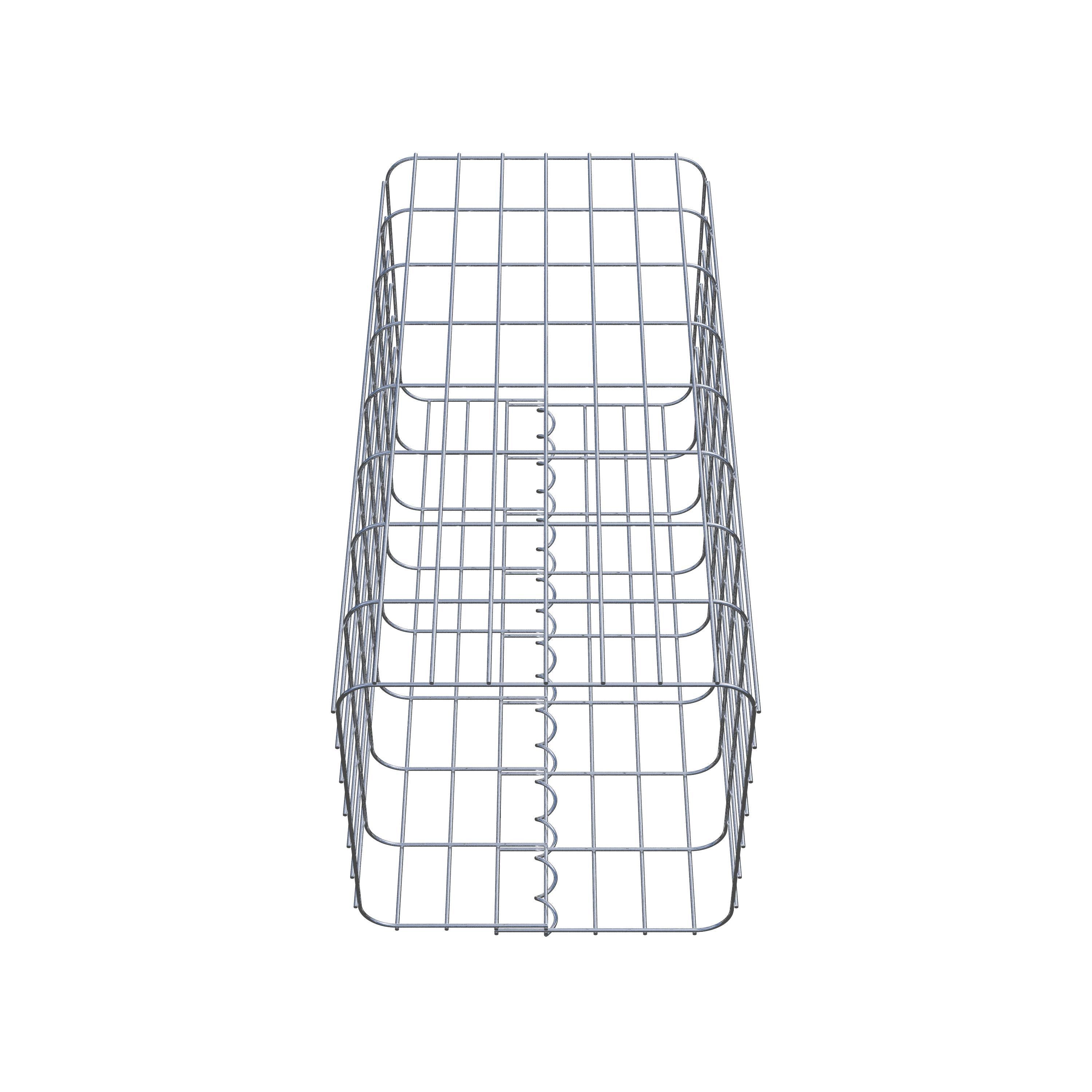 Colonne de gabion carrée 37 cm x 37 cm, 80 cm de hauteur, MW 5 cm x 10 cm