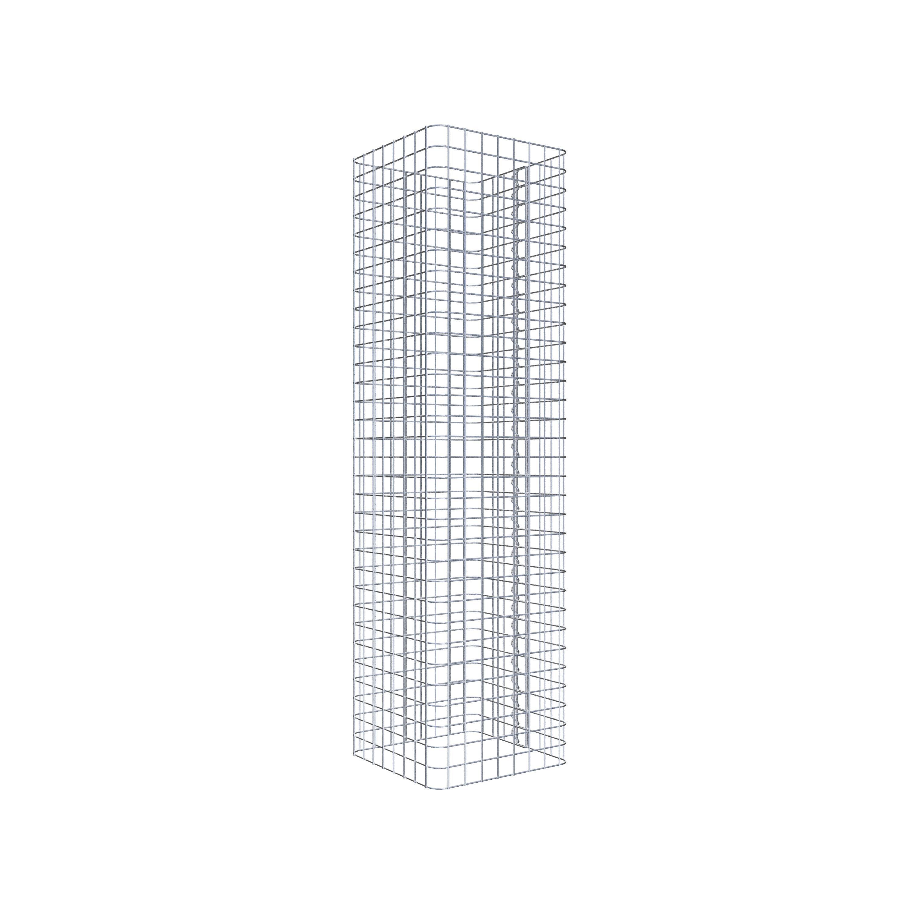 Colonne de gabion carrée 42 cm x 42 cm, 160 cm de hauteur, MW 5 cm x 5 cm