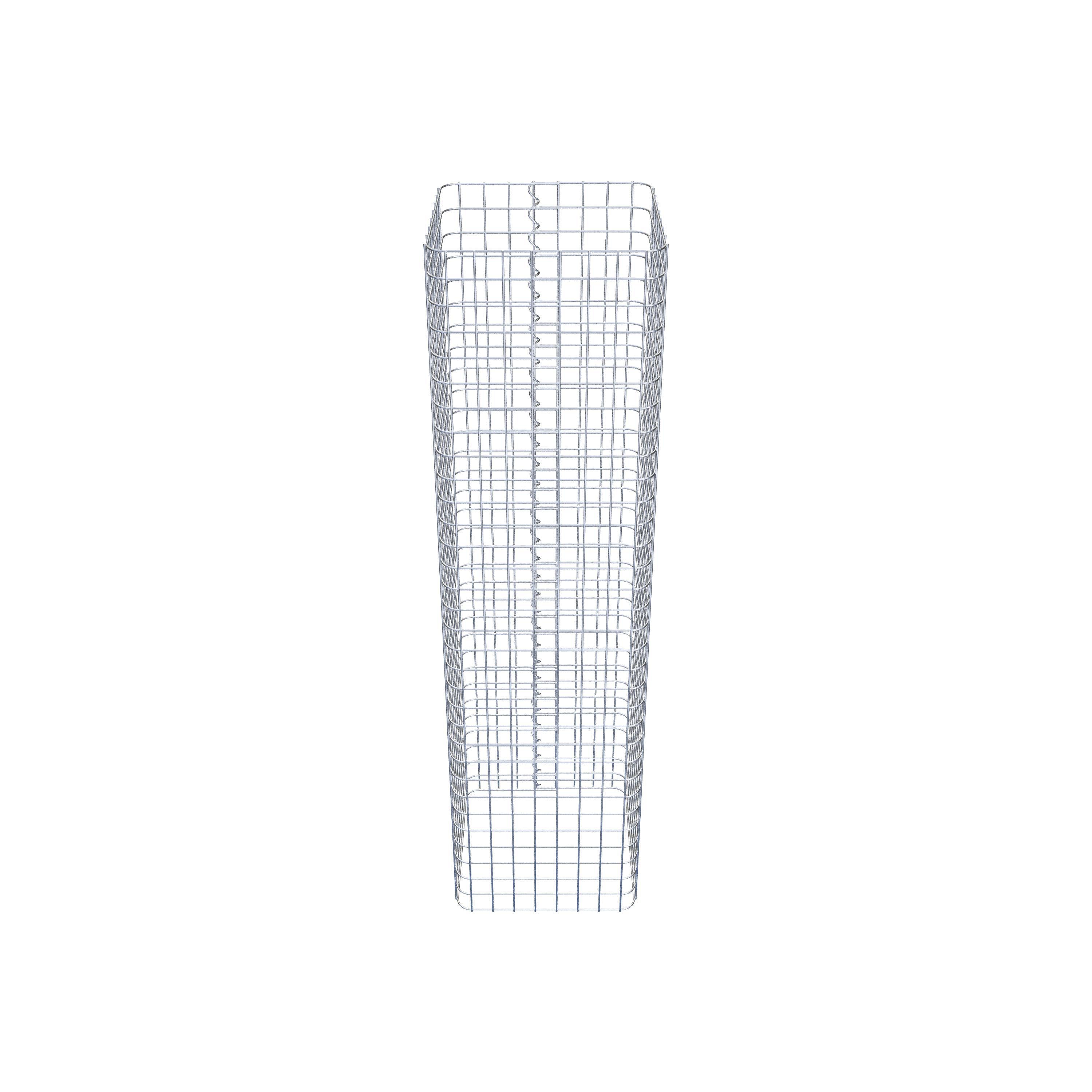Colonne de gabion carrée 42 cm x 42 cm, 160 cm de hauteur, MW 5 cm x 5 cm