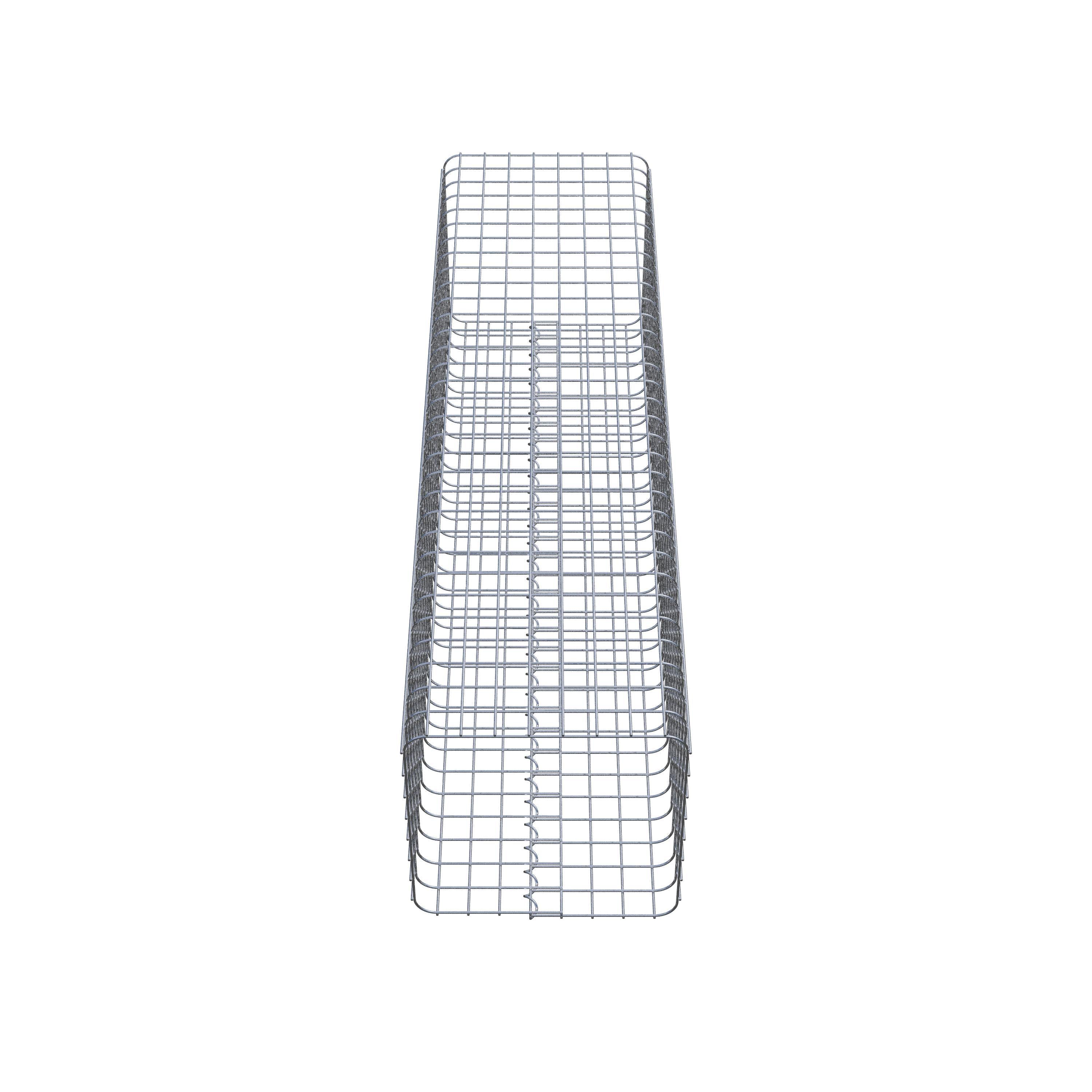 Colonne de gabion carrée 42 cm x 42 cm, 160 cm de hauteur, MW 5 cm x 5 cm
