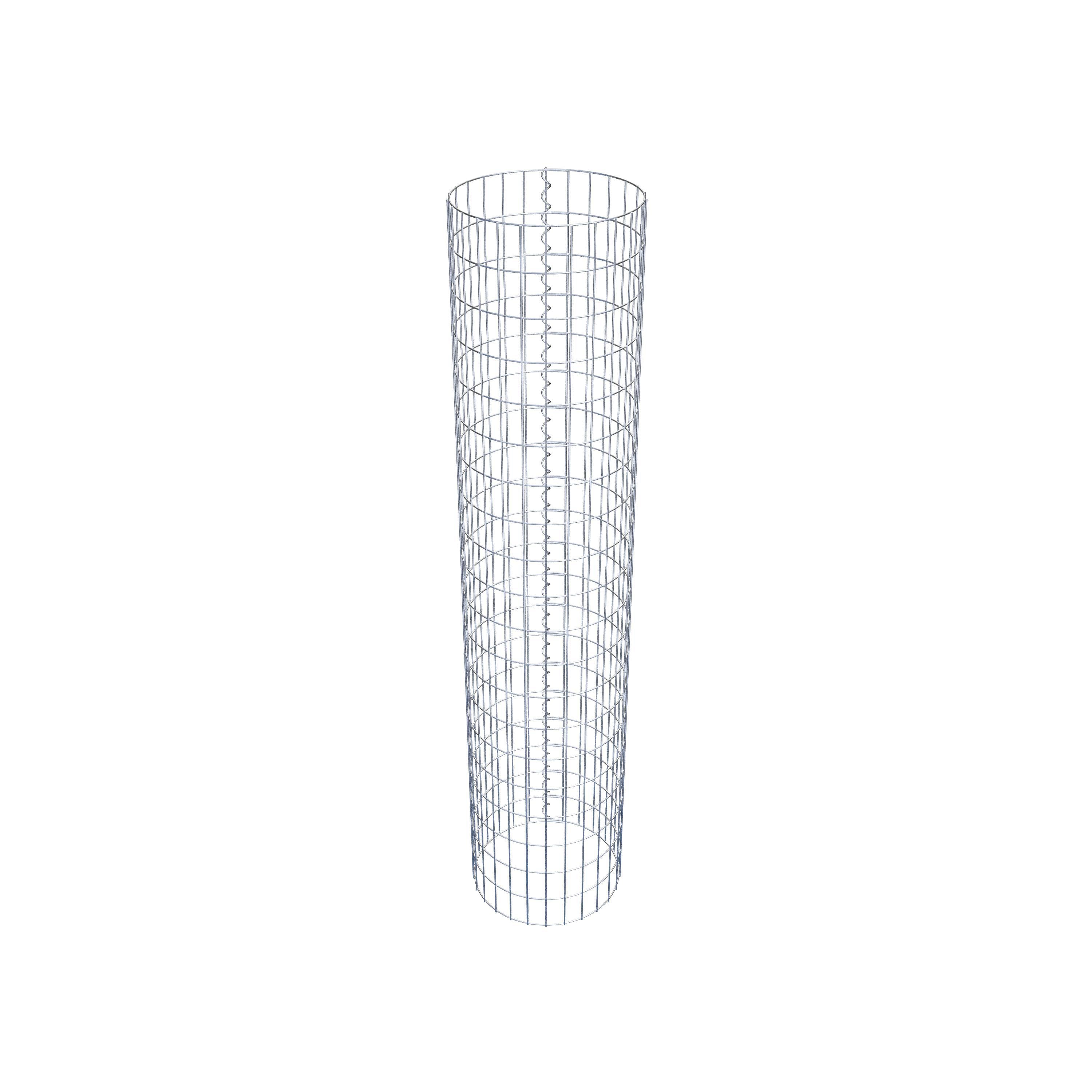 Colonna gabbionata rotonda di 42 cm di diametro, 200 cm di altezza, maglia 5 cm x 10 cm