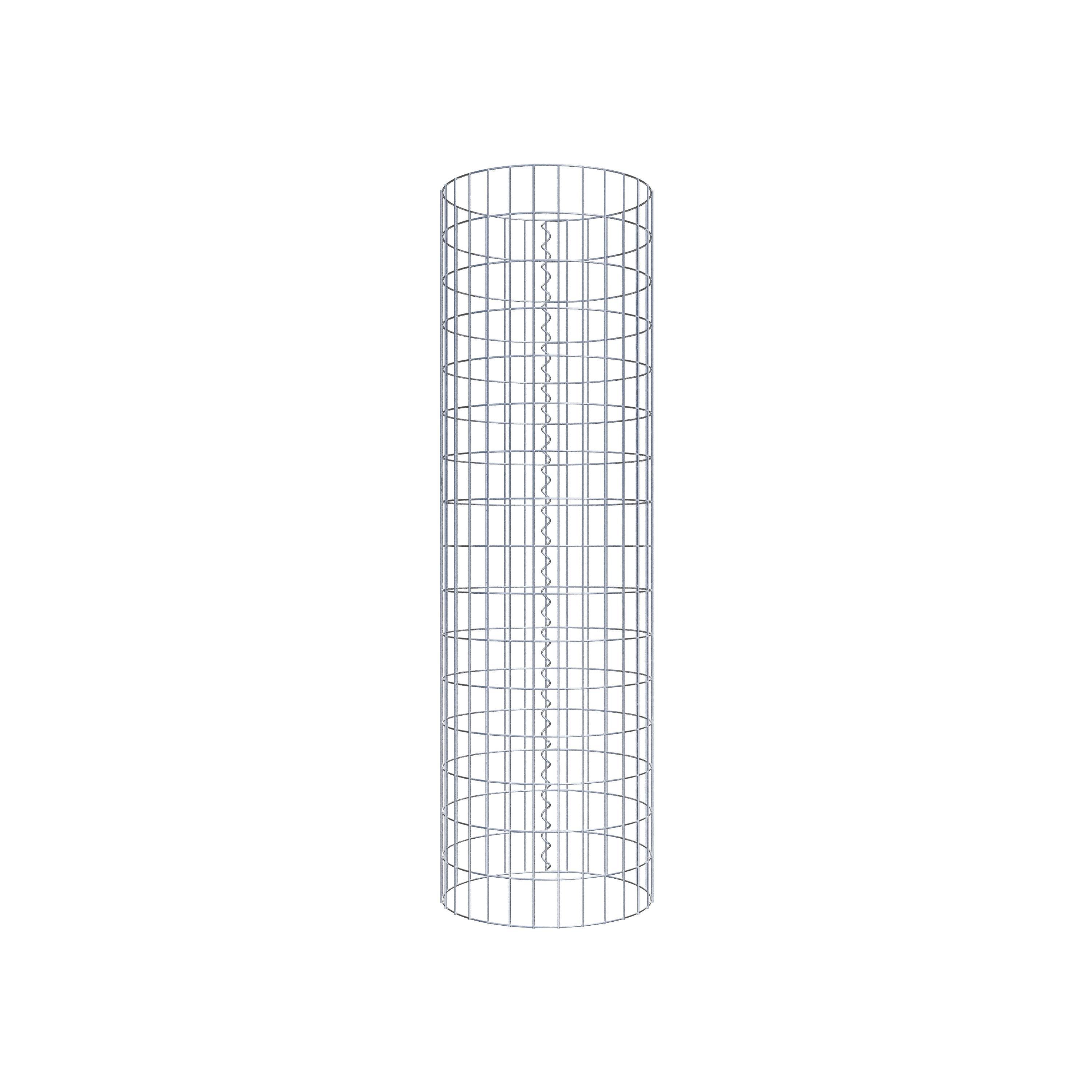 Colonna gabbionata rotonda 47 cm di diametro, 160 cm di altezza, maglia 5 cm x 10 cm