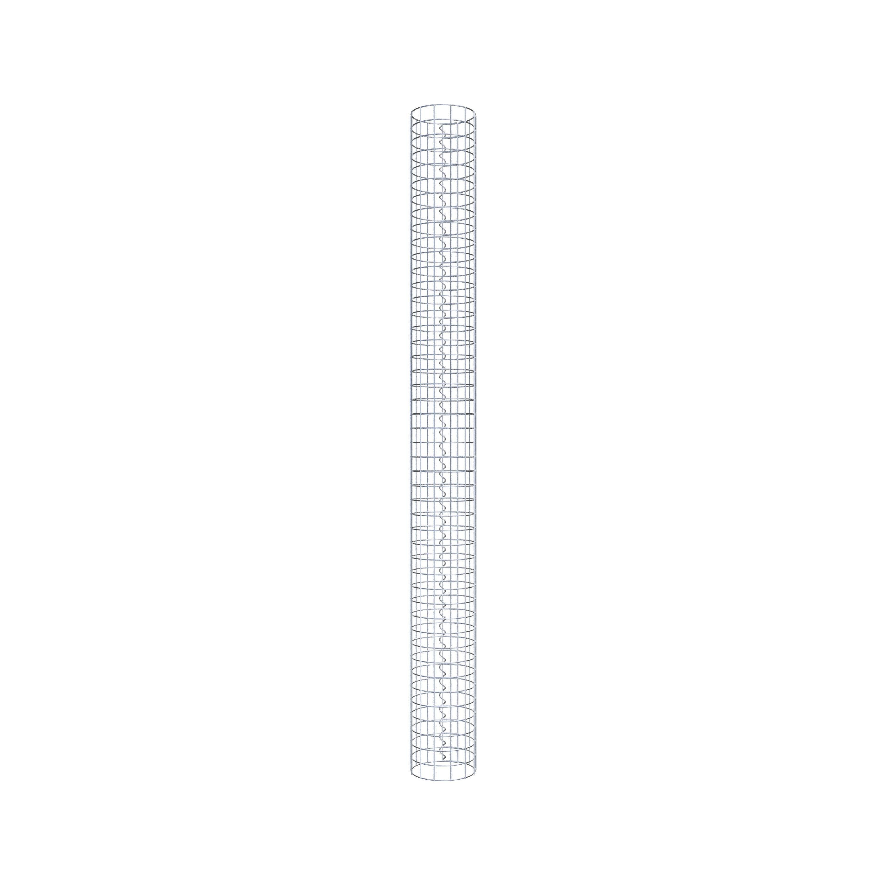 Gabion column around 22 cm diameter, 230 cm height, mesh size 5 cm x 5 cm