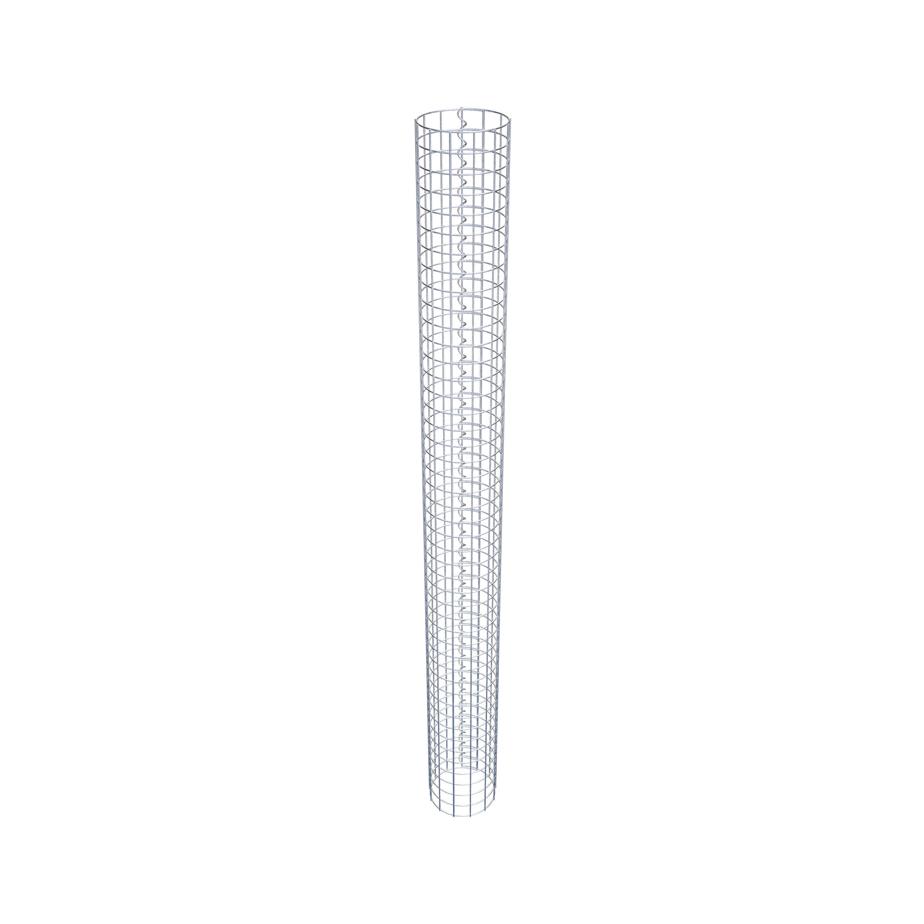 Gabion column around 22 cm diameter, 230 cm height, mesh size 5 cm x 5 cm