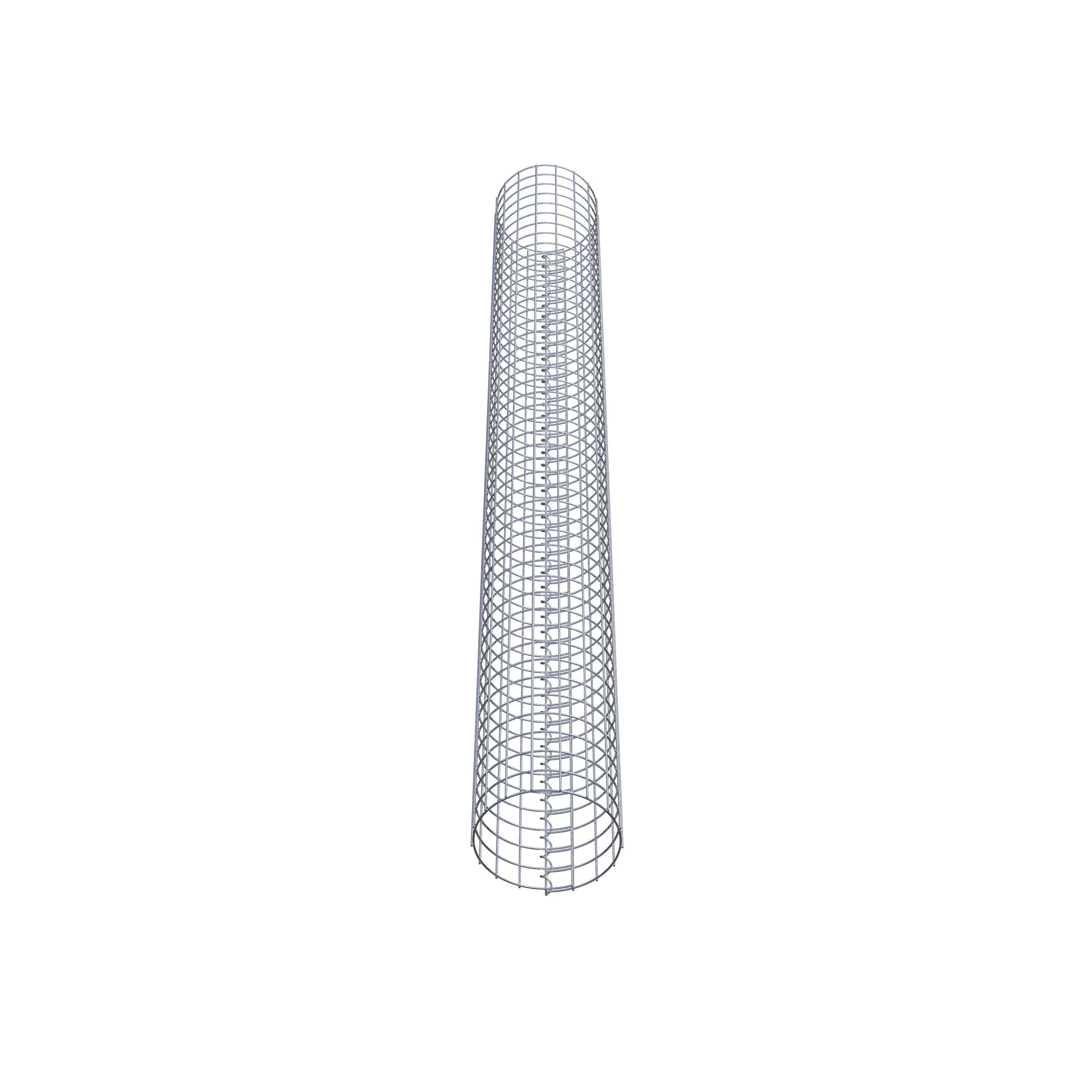 Columna de gaviones redonda 27 cm de diámetro, 230 cm de altura, malla 5 cm x 5 cm