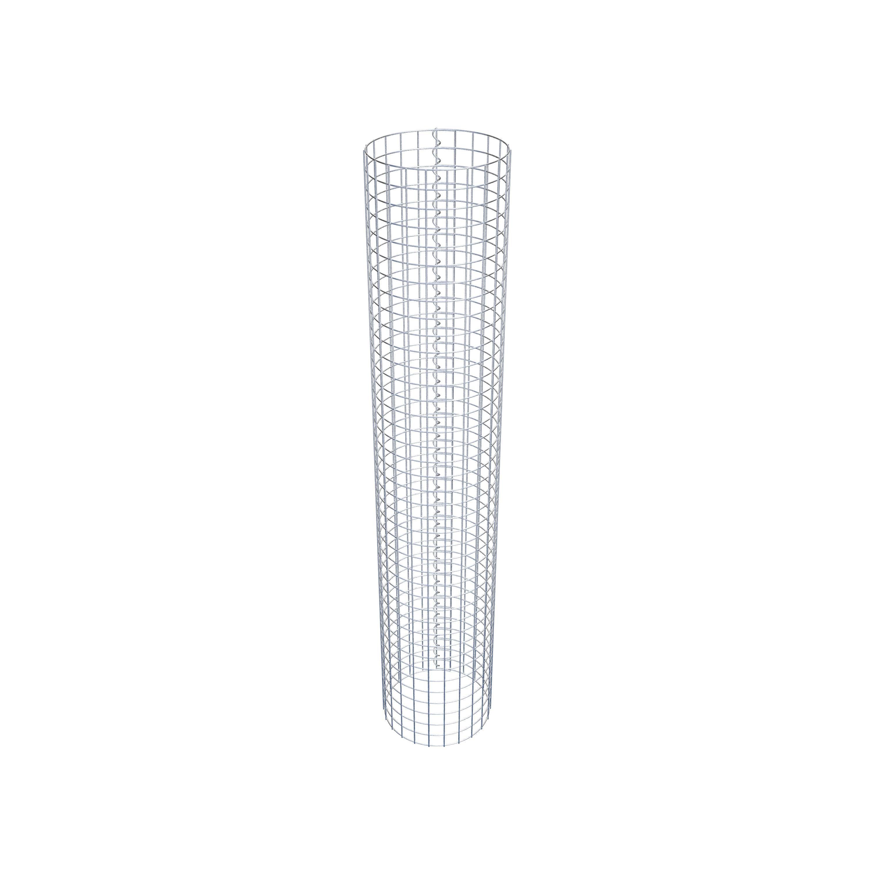 Gabion column around 37 cm diameter, 200 cm height, mesh size 5 cm x 5 cm