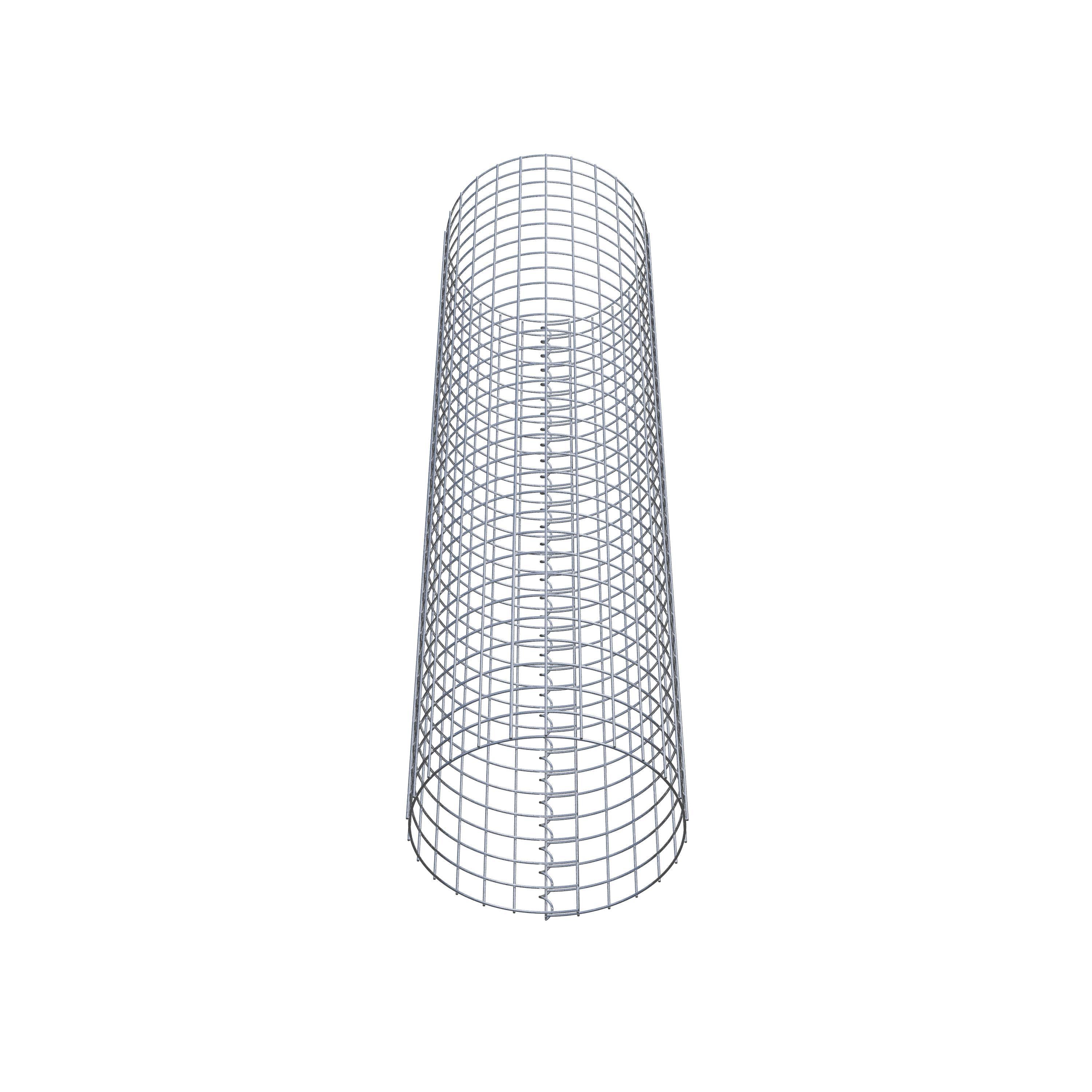 Gabion column around 42 cm diameter, 160 cm height, mesh size 5 cm x 5 cm