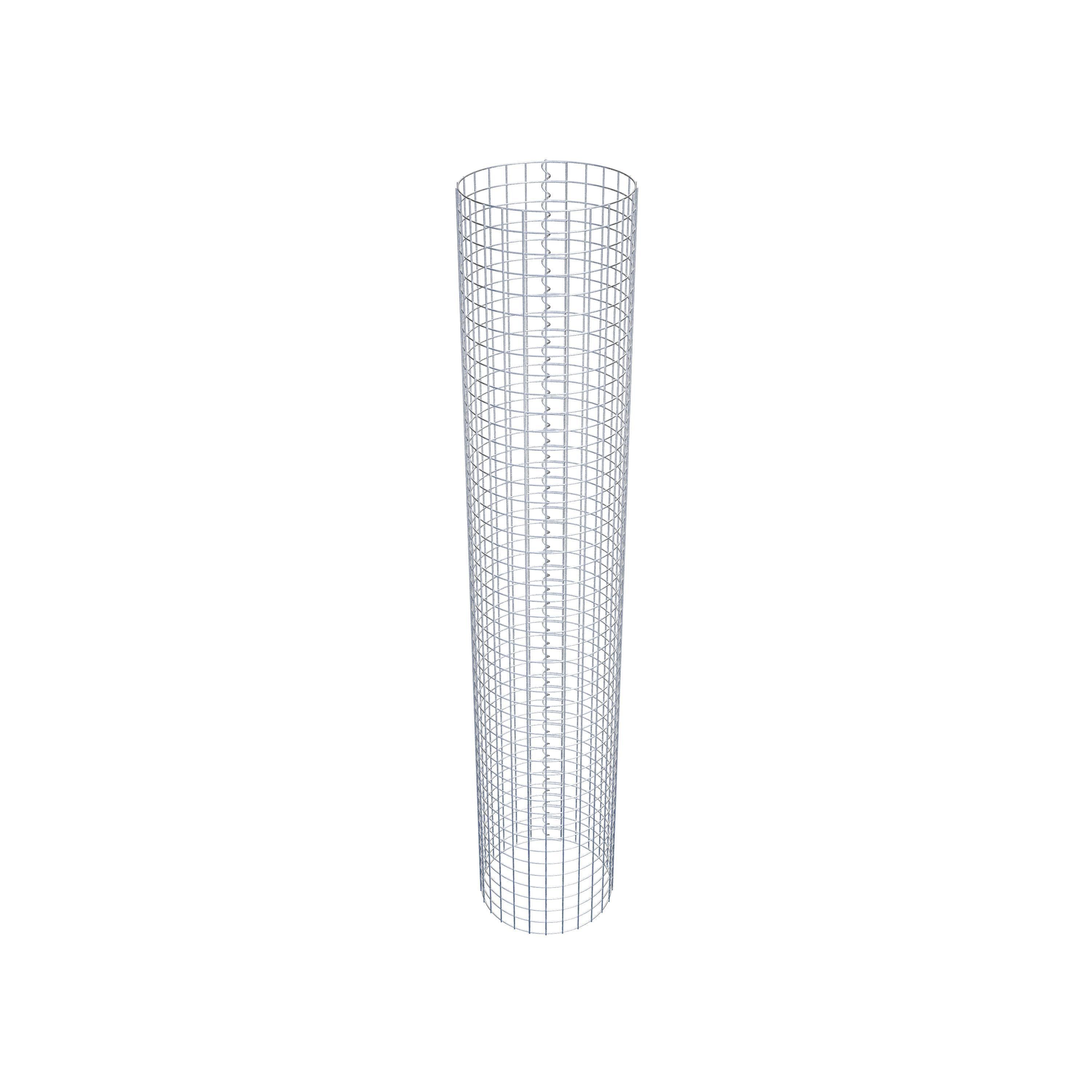 Gabion column around 42 cm diameter, 230 cm height, mesh size 5 cm x 5 cm