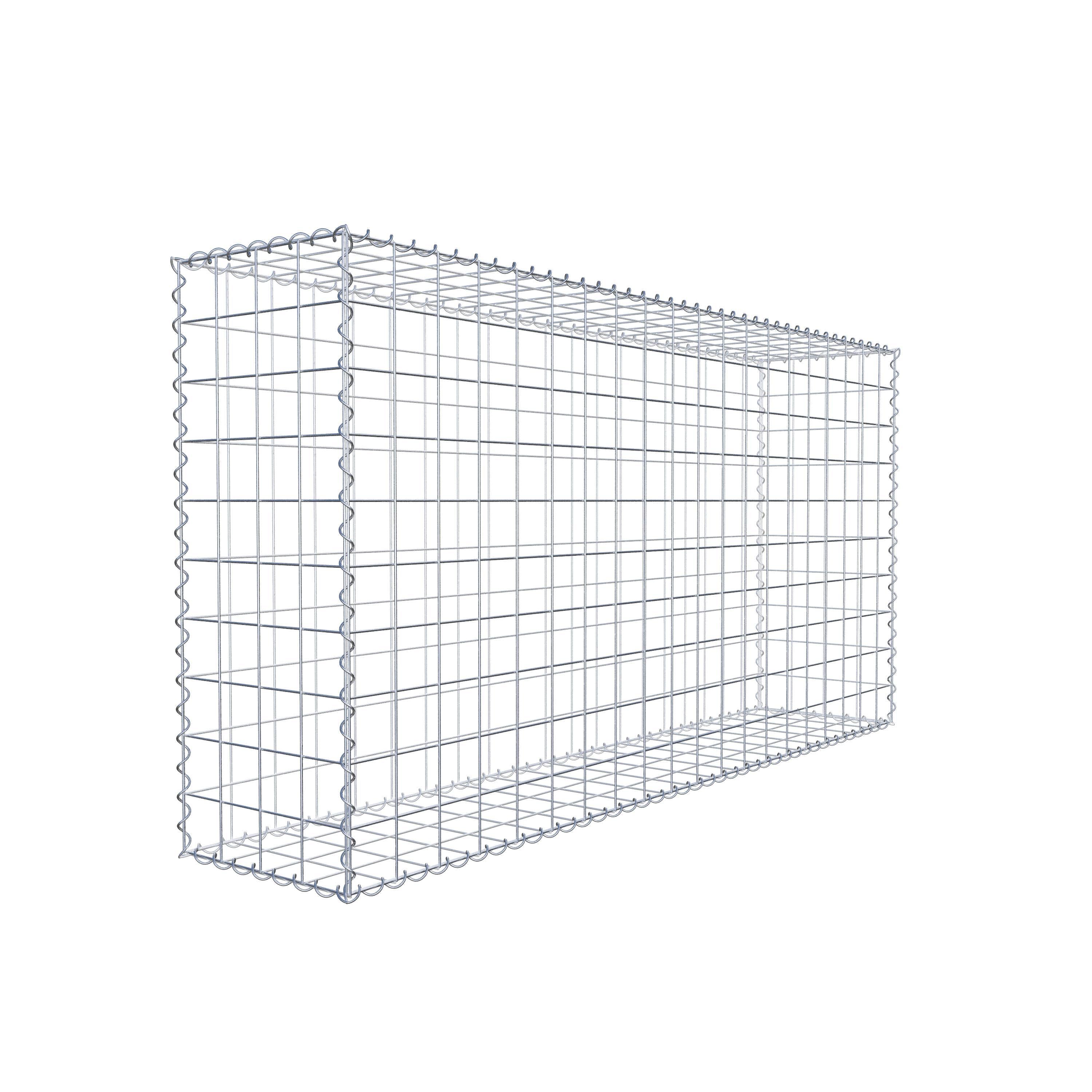 Gabion 200 cm x 100 cm x 40 cm (L x H x P), mailles 10 cm x 10 cm, spirale
