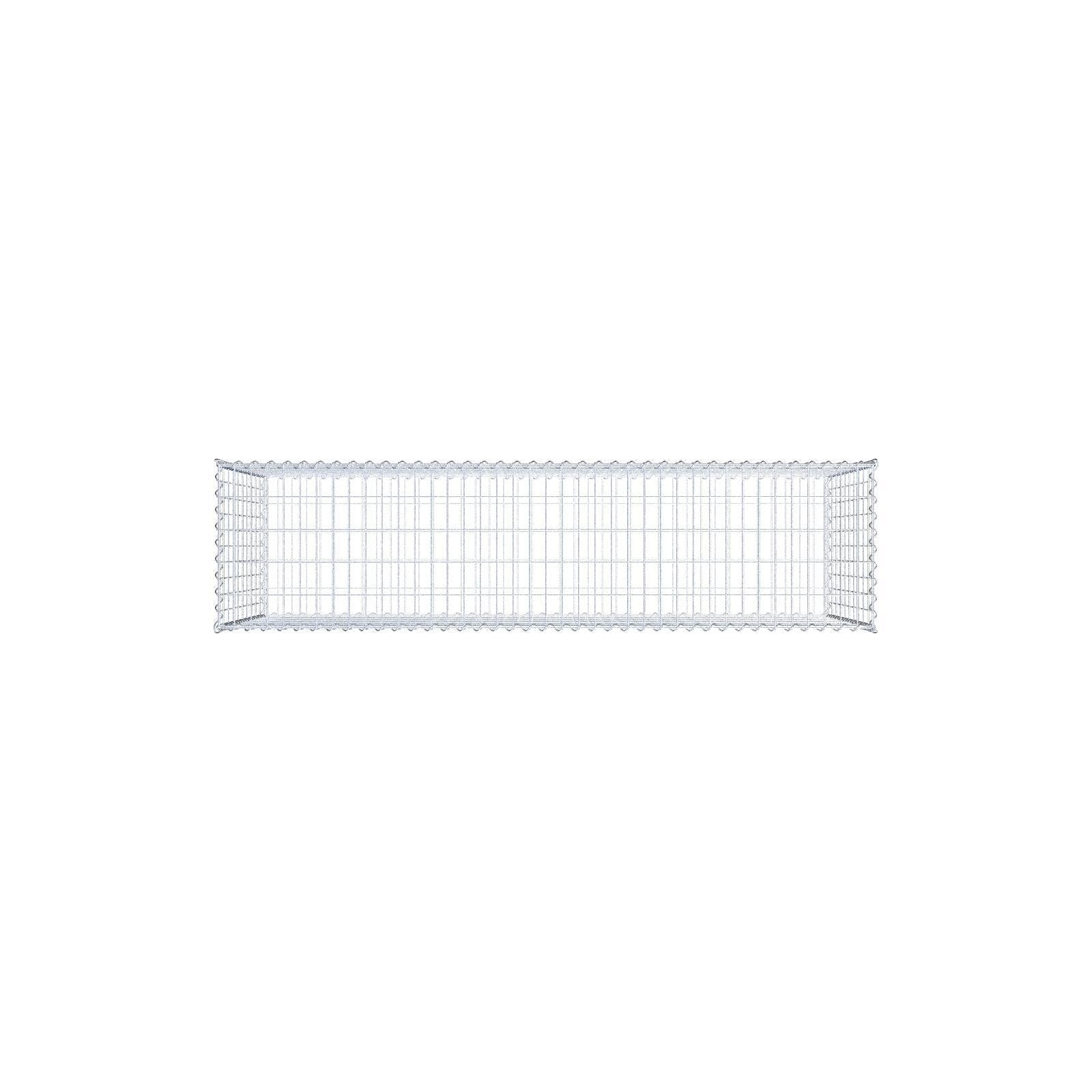Gabião 200 cm x 100 cm x 50 cm (C x A x P), malhagem 5 cm x 10 cm, espiral