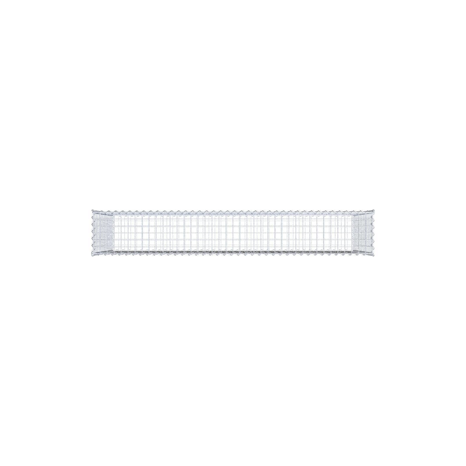 Gabion 200 cm x 100 cm x 30 cm (L x H x D), mesh size 5 cm x 5 cm, spiral