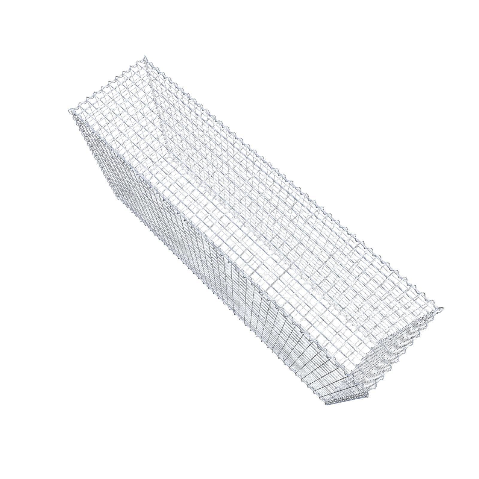 Gabion 200 cm x 100 cm x 50 cm (L x H x D), mesh size 5 cm x 5 cm, spiral