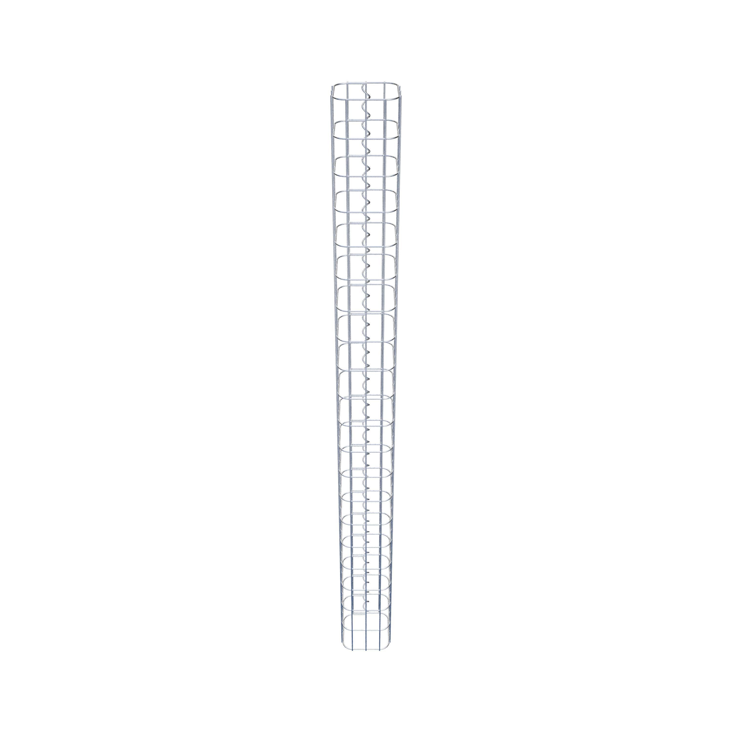 Colonna rettangolare in gabbione zincato a caldo, 17 cm x 17 cm, 200 cm di altezza, MW 5 cm x 10 cm