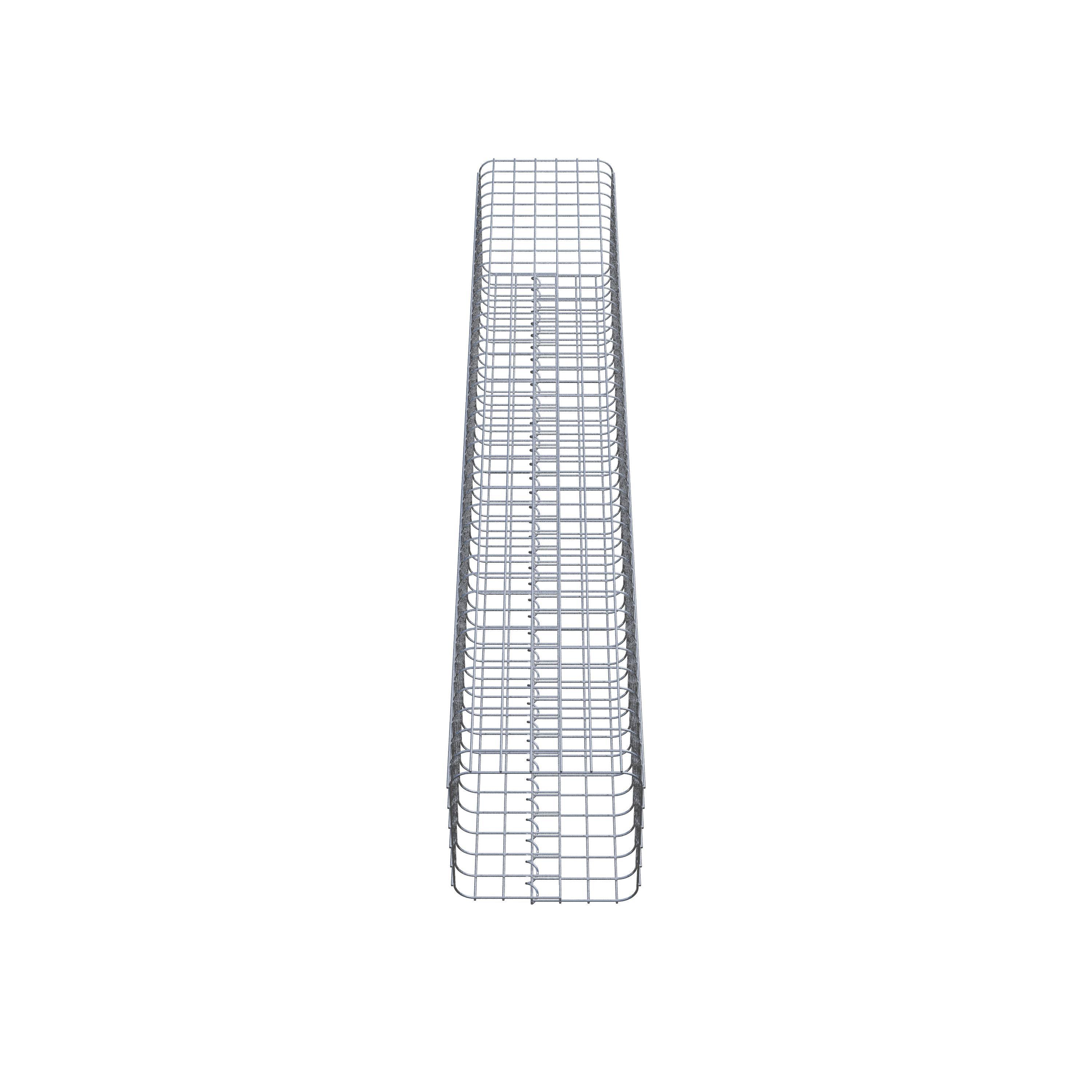Gabionensäule eckig feuerverzinkt, 32 cm x 32 cm, 200 cm Höhe, MW 5 cm x 5 cm
