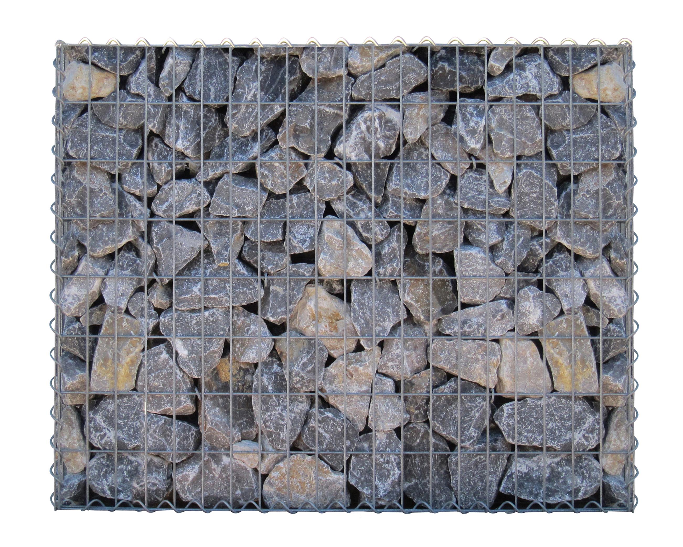 Gabione 100 cm x 80 cm x 30 cm (L x H x T), Maschenweite 5 cm x 10 cm, Spirale