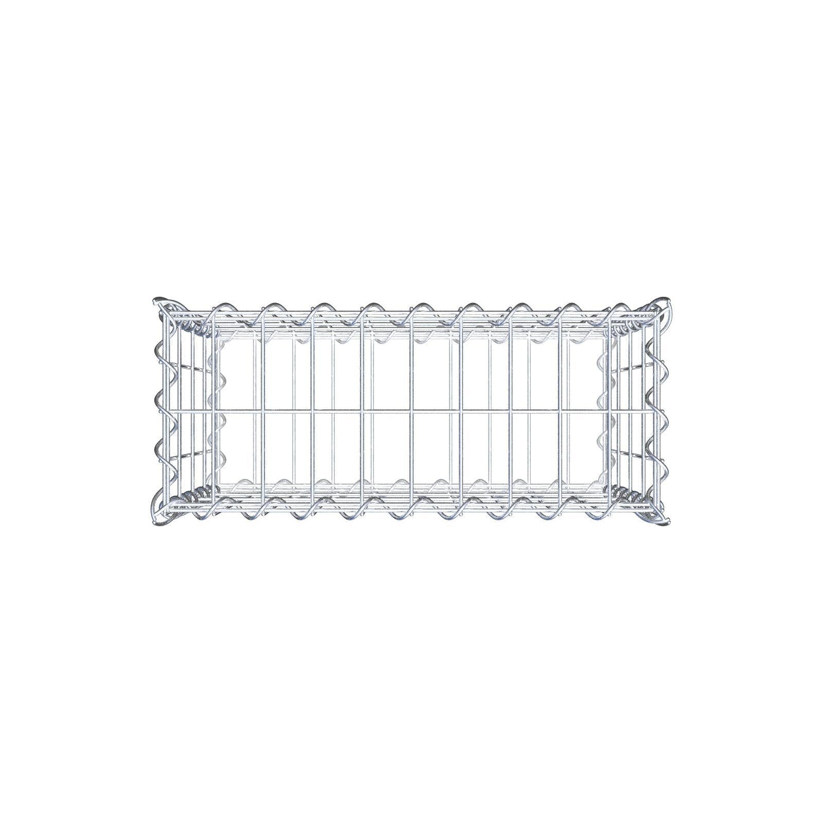 Gabbione 50 cm x 40 cm x 20 cm (L x H x P), maglia 5 cm x 10 cm, spirale