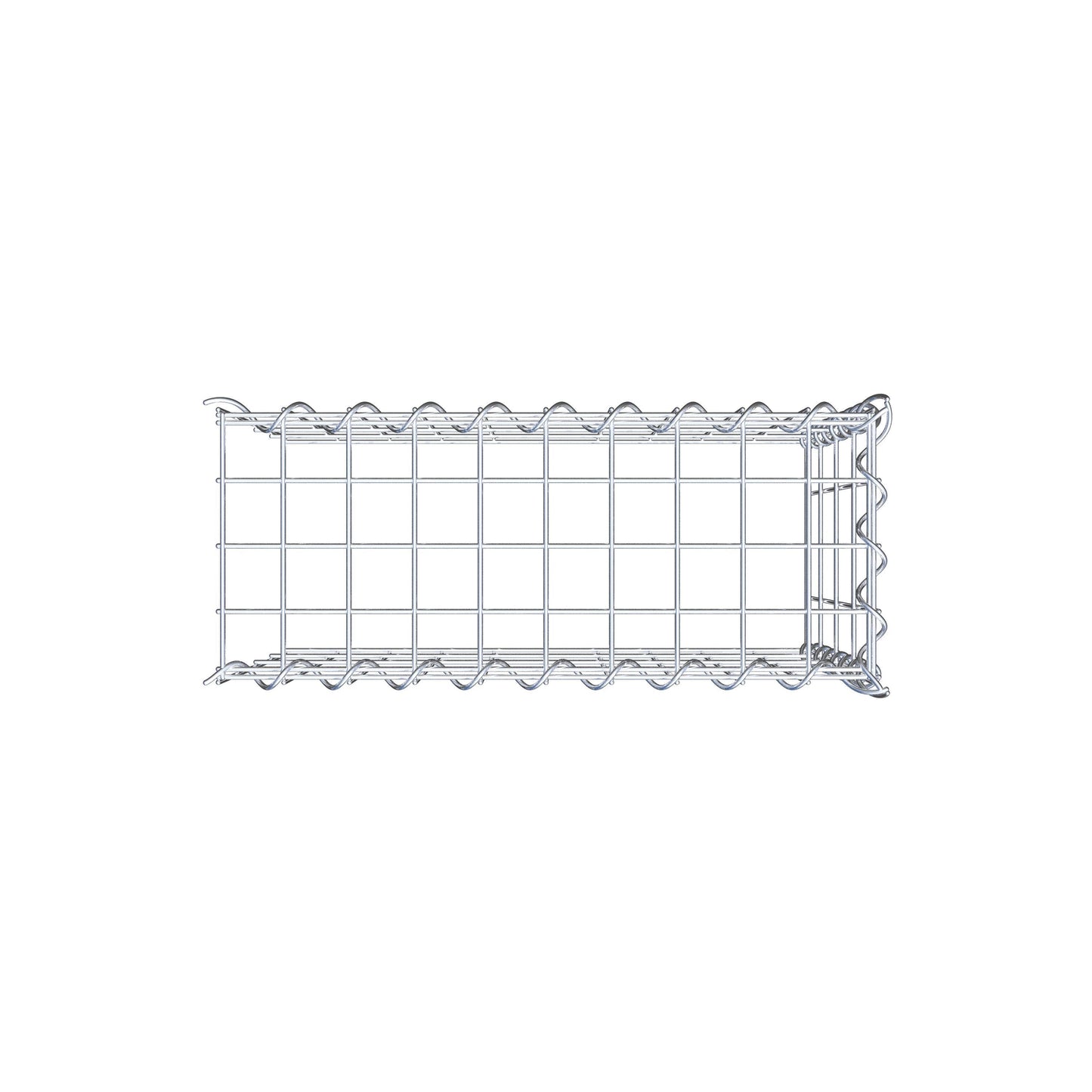 Grown-on gabion type 4 50 cm x 40 cm x 20 cm (L x H x D), mesh size 5 cm x 10 cm, spiral