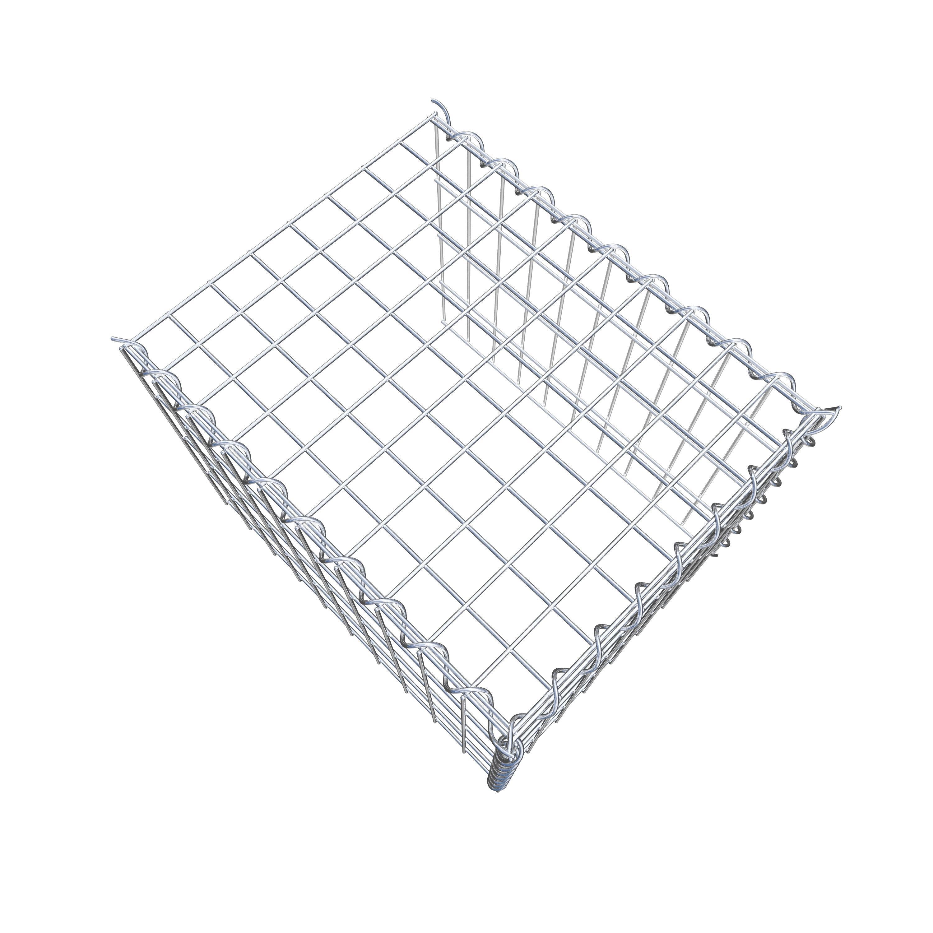 Gabião tipo 4 50 cm x 40 cm x 40 cm (C x A x P), malhagem 5 cm x 10 cm, espiral