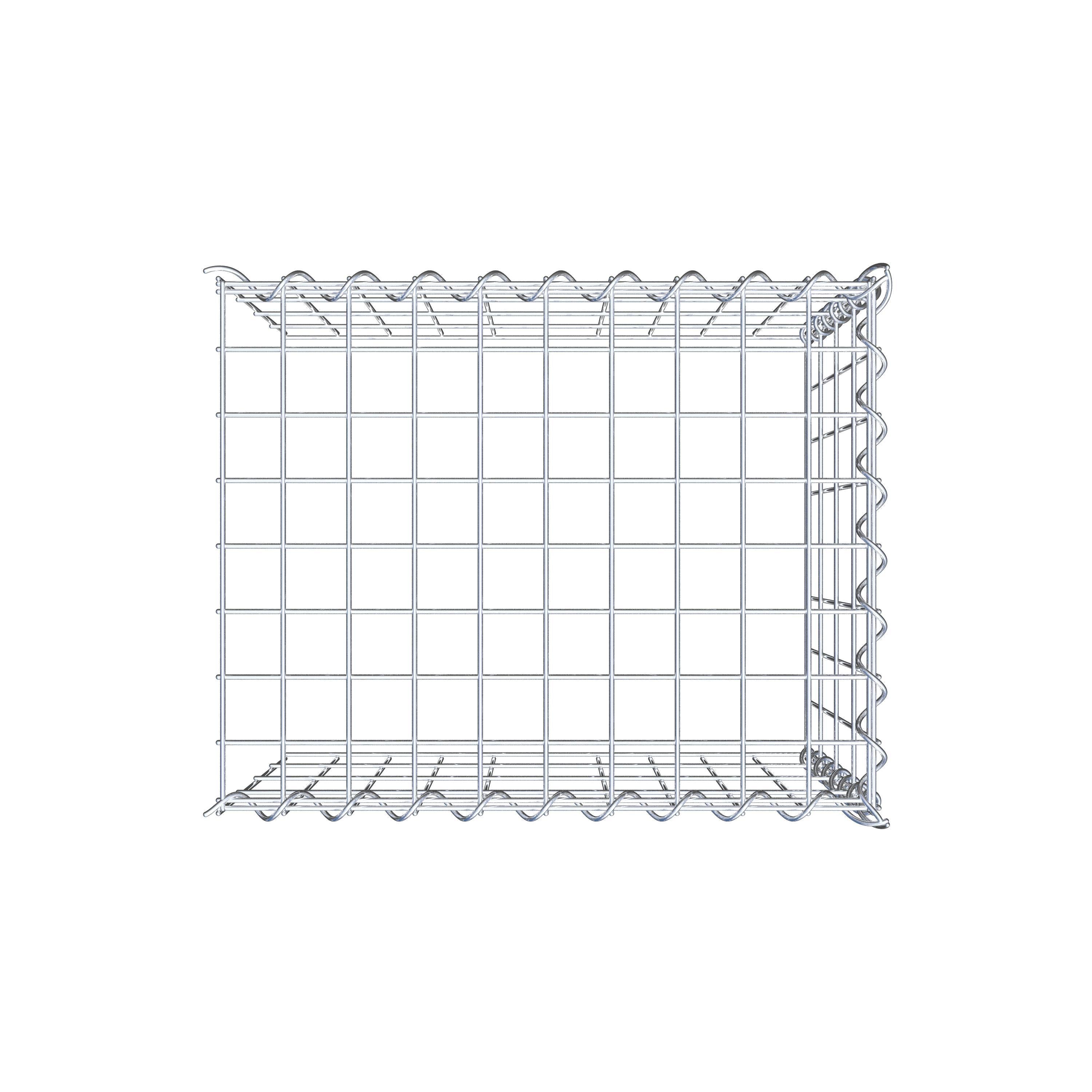 Gabião tipo 4 50 cm x 40 cm x 40 cm (C x A x P), malhagem 5 cm x 10 cm, espiral