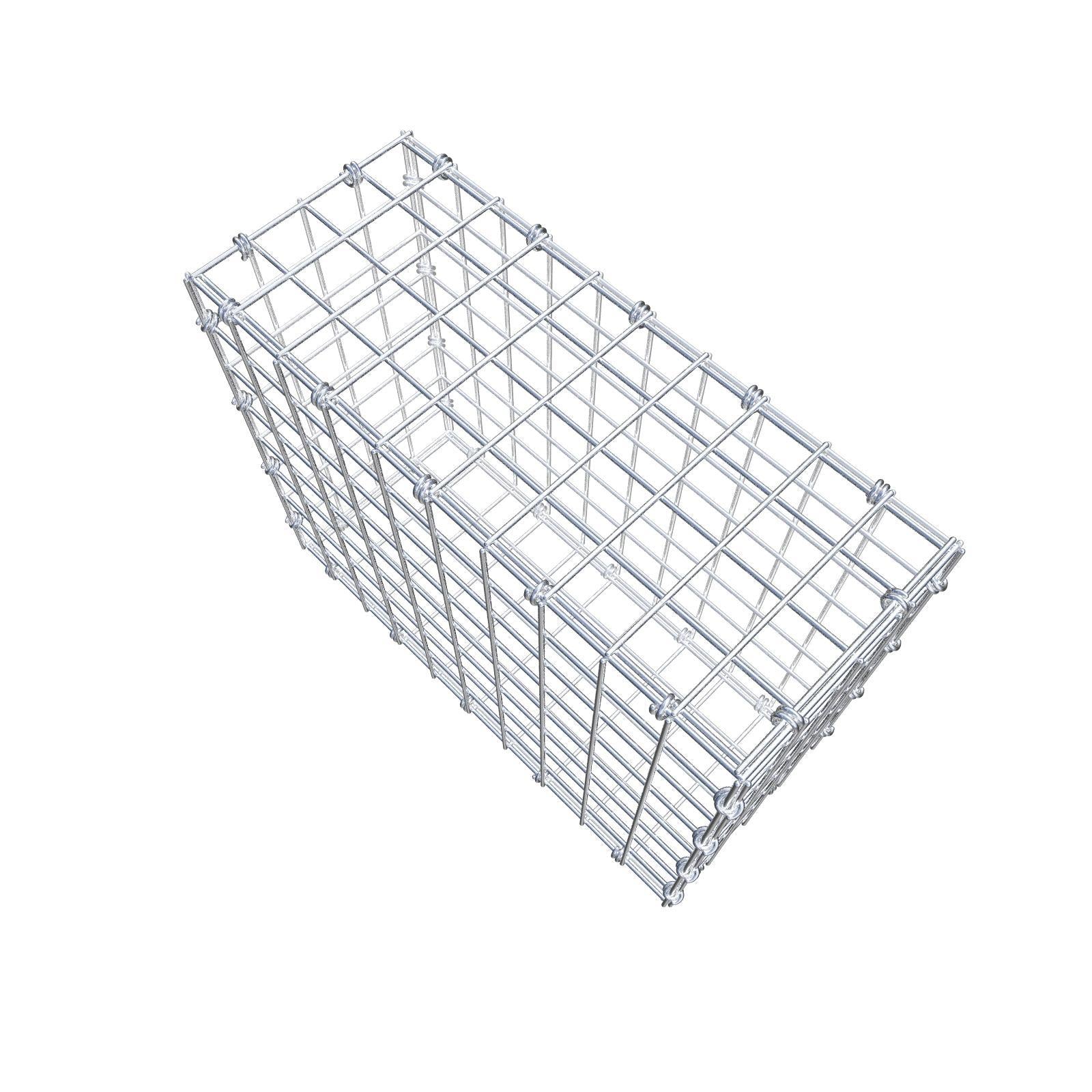 Schanskorf 50 cm x 40 cm x 20 cm (L x H x D), maaswijdte 5 x 5 cm, spiraalring