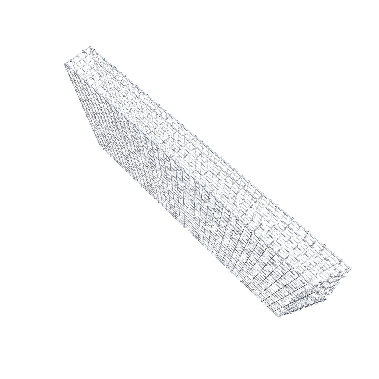 Gavión 200 cm x 100 cm x 20 cm (L x A x P), luz de malla 5 x 5 cm, anillo en espiral