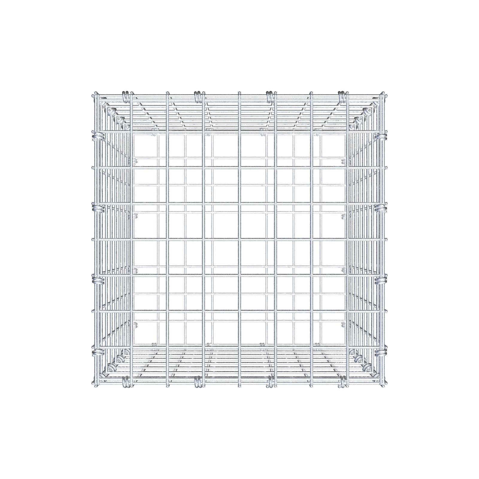 Gabião 40 cm x 40 cm x 40 cm (C x A x P), malhagem 5 x 5 cm, anel espiral