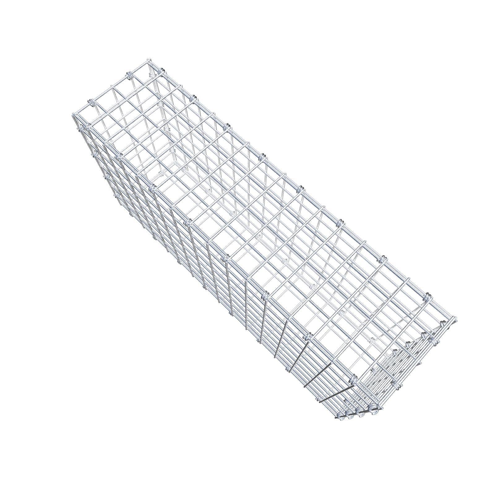 Gabbione 80 cm x 40 cm x 20 cm (L x H x P), maglia 5 x 5 cm, anello a spirale