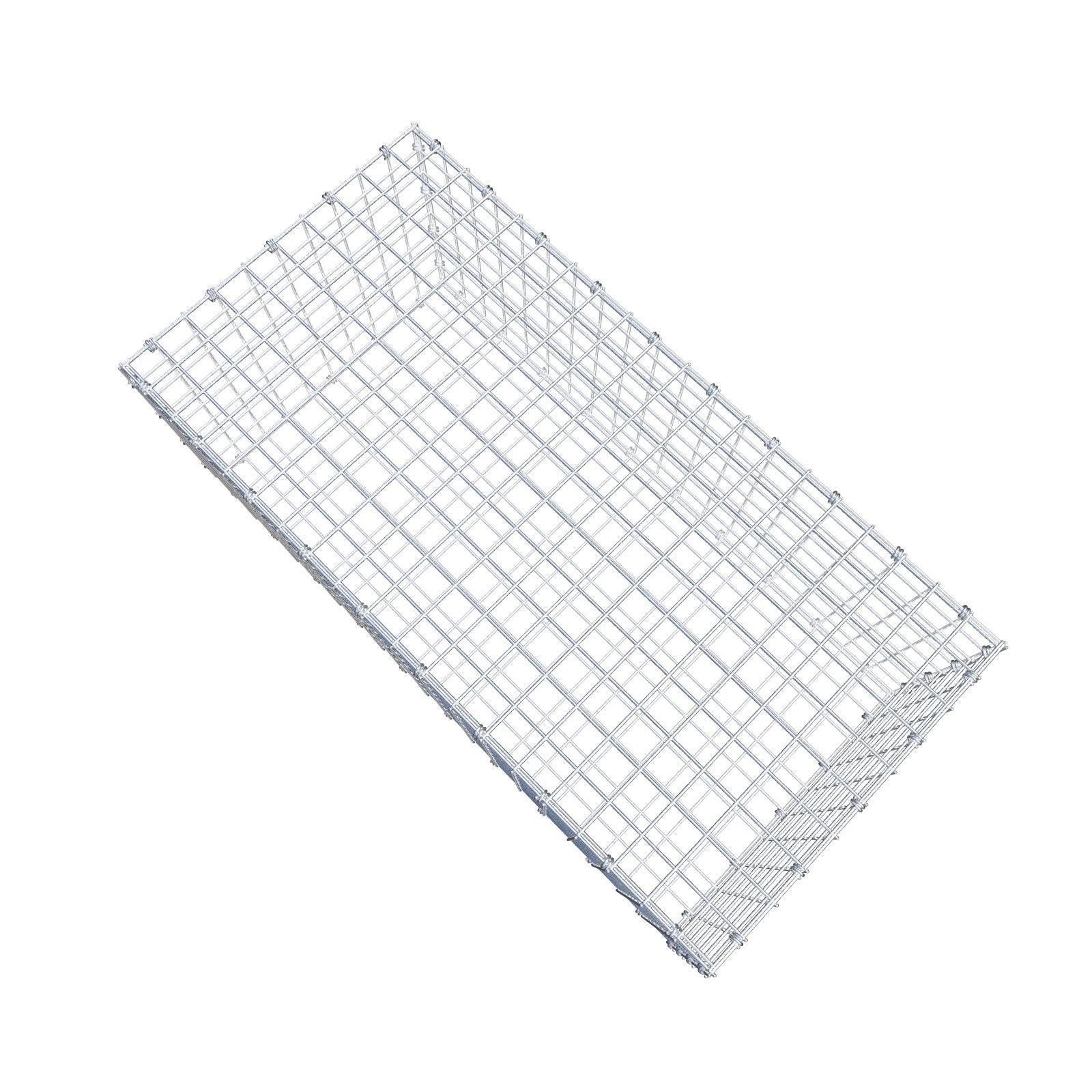 Gabion 100 cm x 40 cm x 50 cm (L x H x D), maskstorlek 5 x 5 cm, spiralring