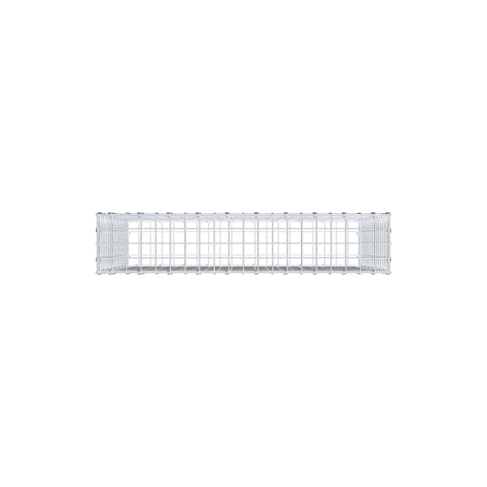 Gabion 100 cm x 80 cm x 20 cm (L x H x P), mailles 5 x 5 cm, anneau en spirale